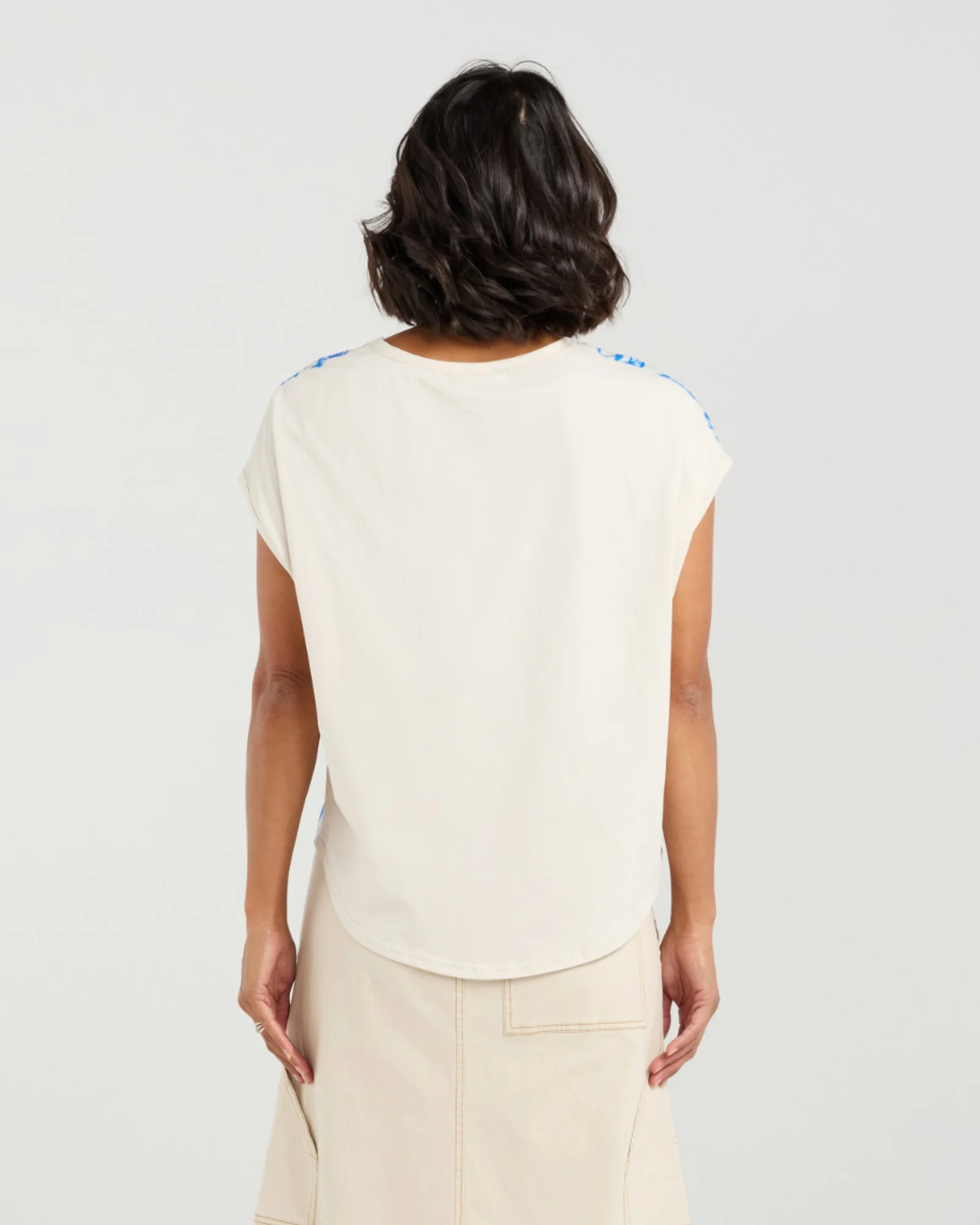 Et Alia Tatum Top - Flowerbomb Blue - Image 2