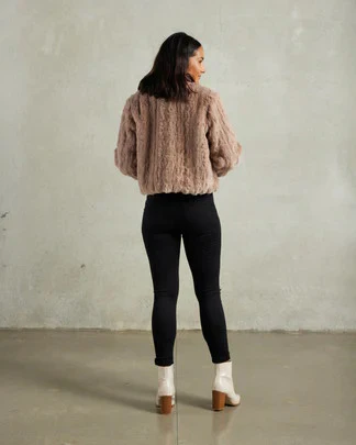 Et Alia Vintage Fur Jacket - Oatmeal - Image 5
