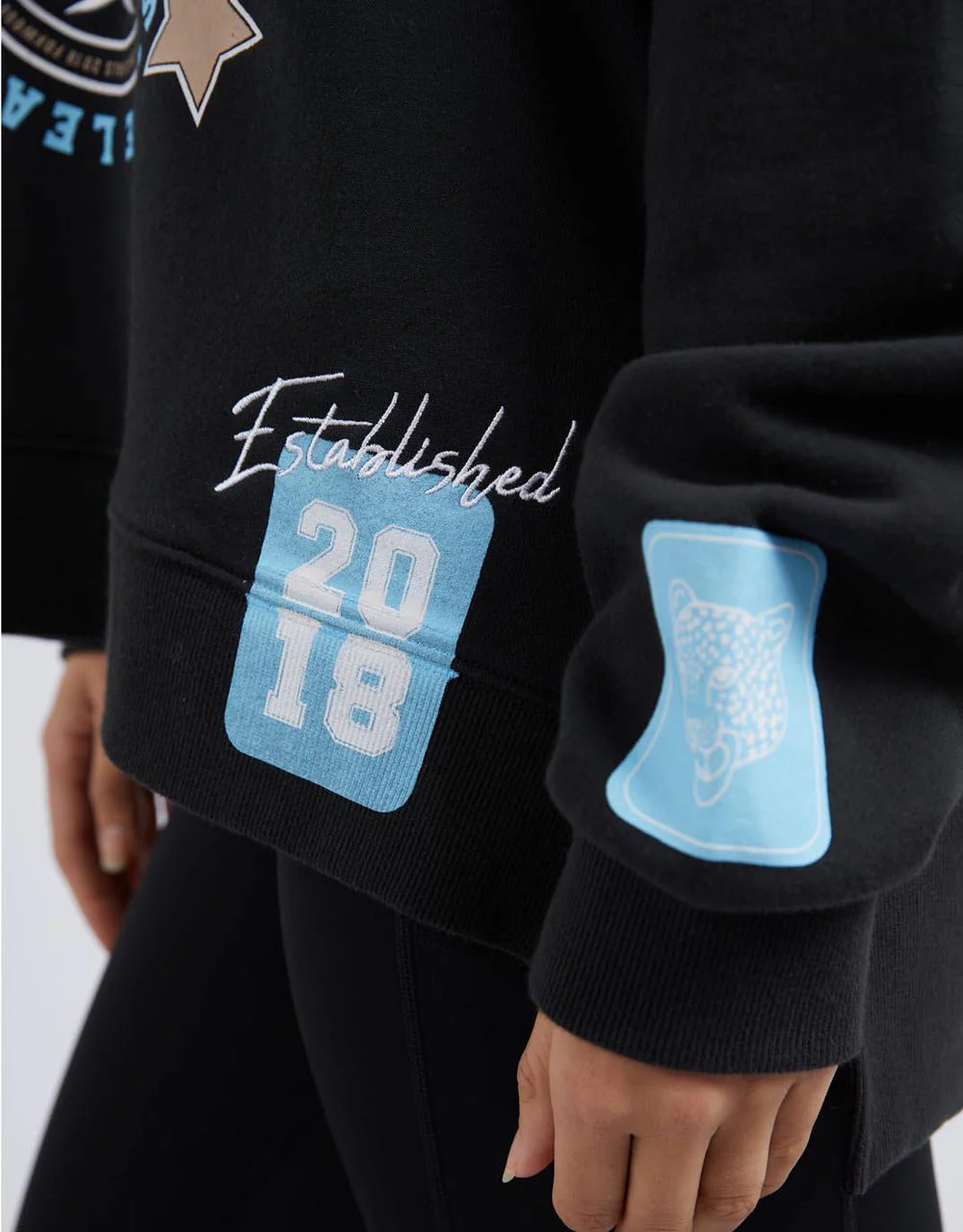 Foxwood Get There Crew - Washed Black/Sky Blue - Image 3