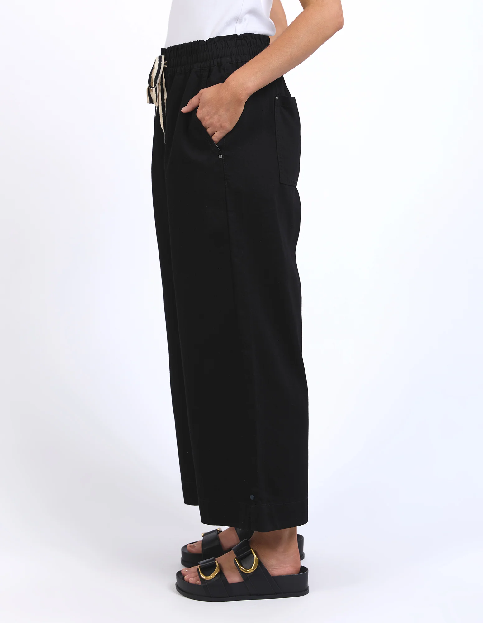 ELM Greta Wide Leg Pant-Black - Image 7