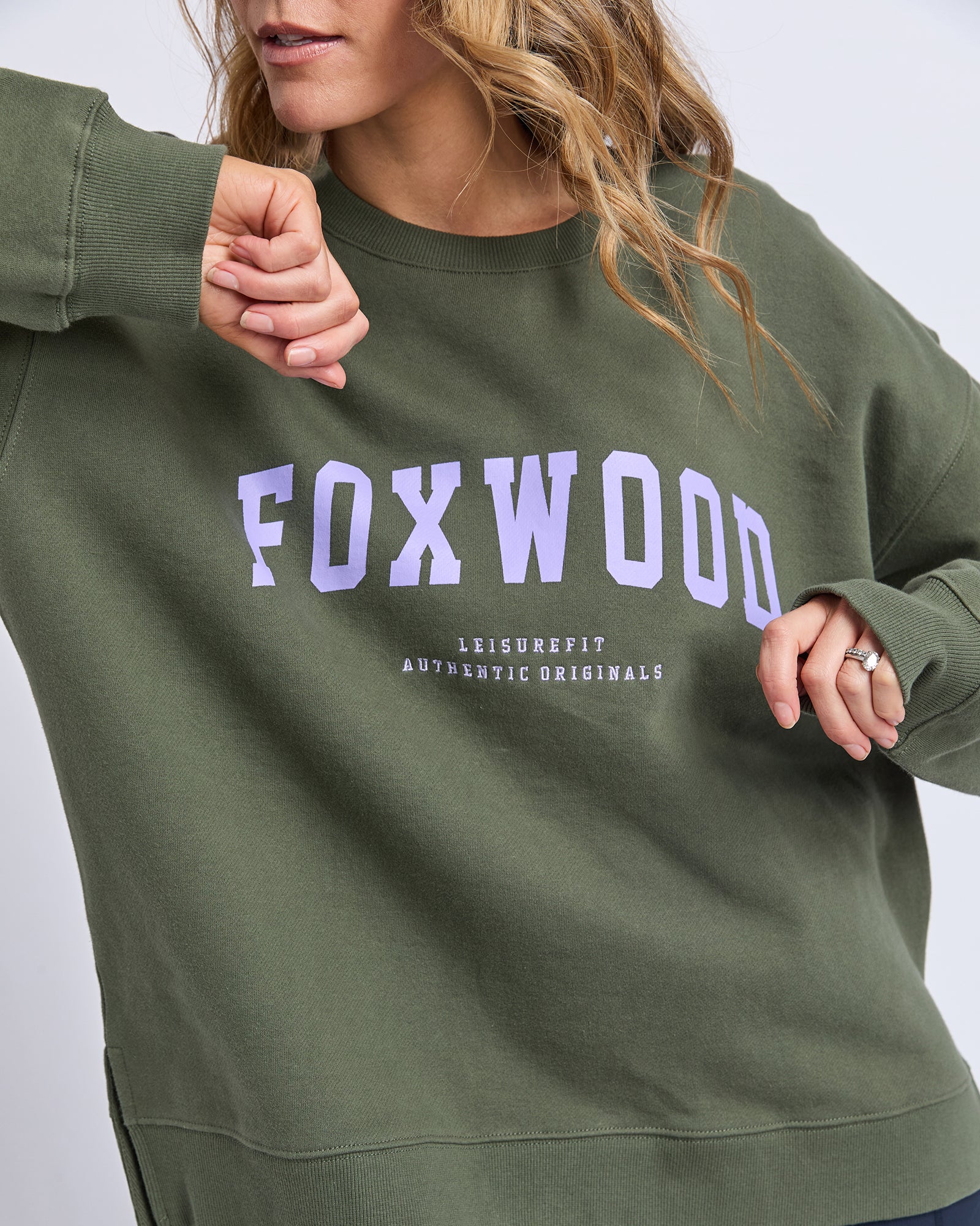 Foxwood Interval Crew - Khaki/Lilac - Image 2