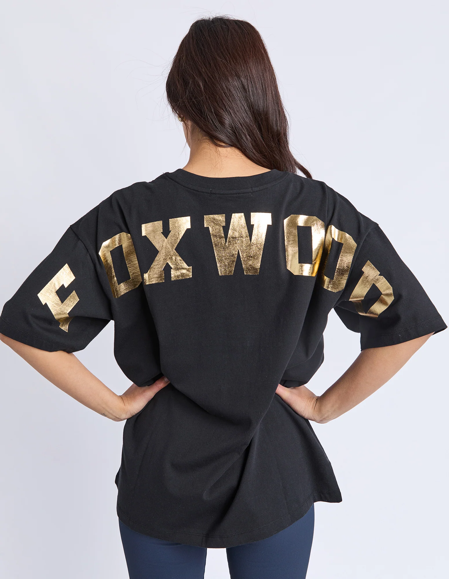Foxwood Interval Tee Black-Gold Foil