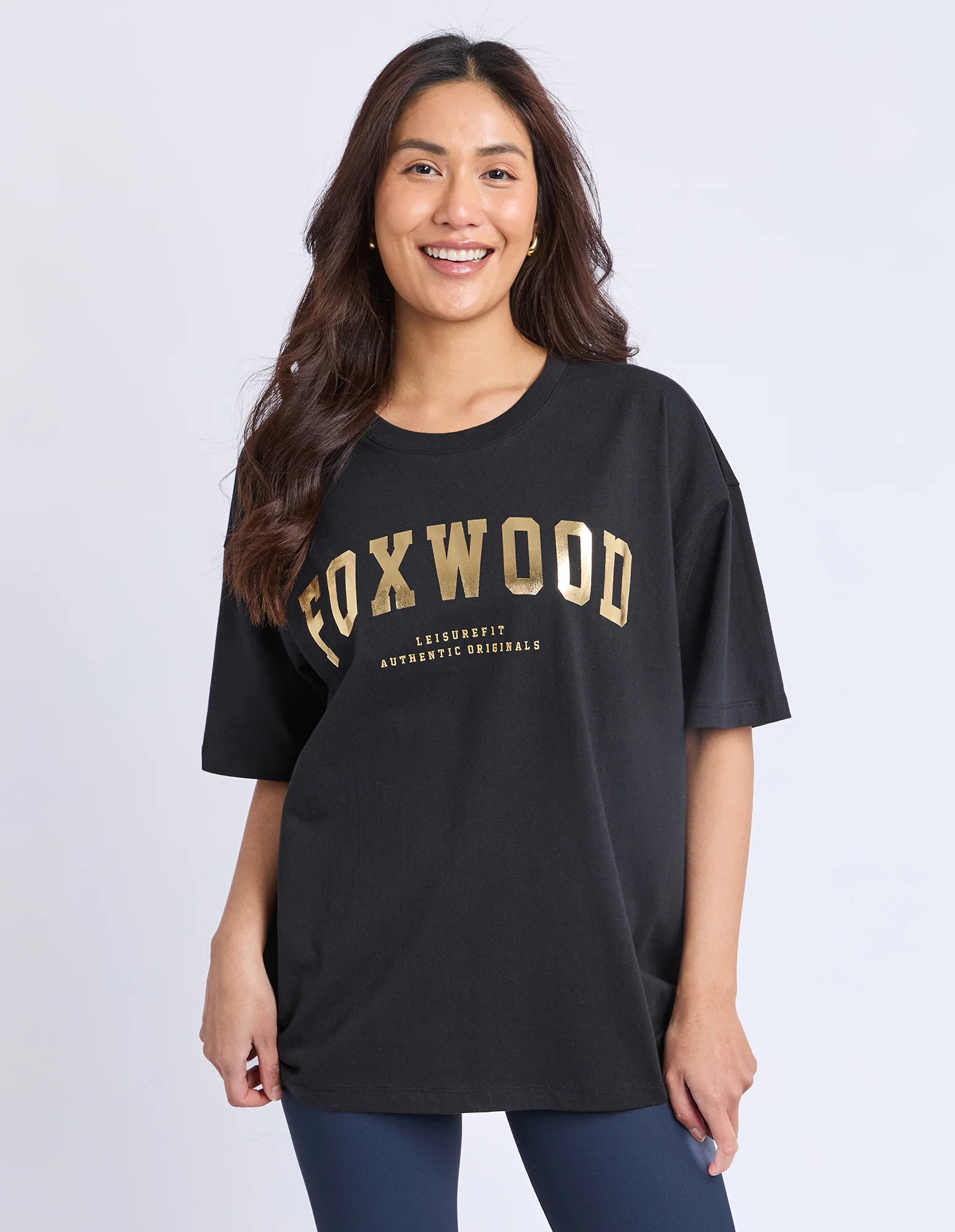 Foxwood Interval Tee Black-Gold Foil - Image 2