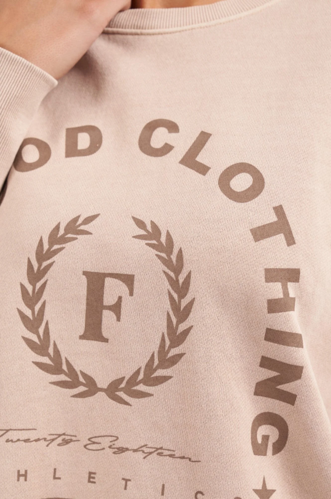 Foxwood Medalion Crew - Oatmeal - Image 3