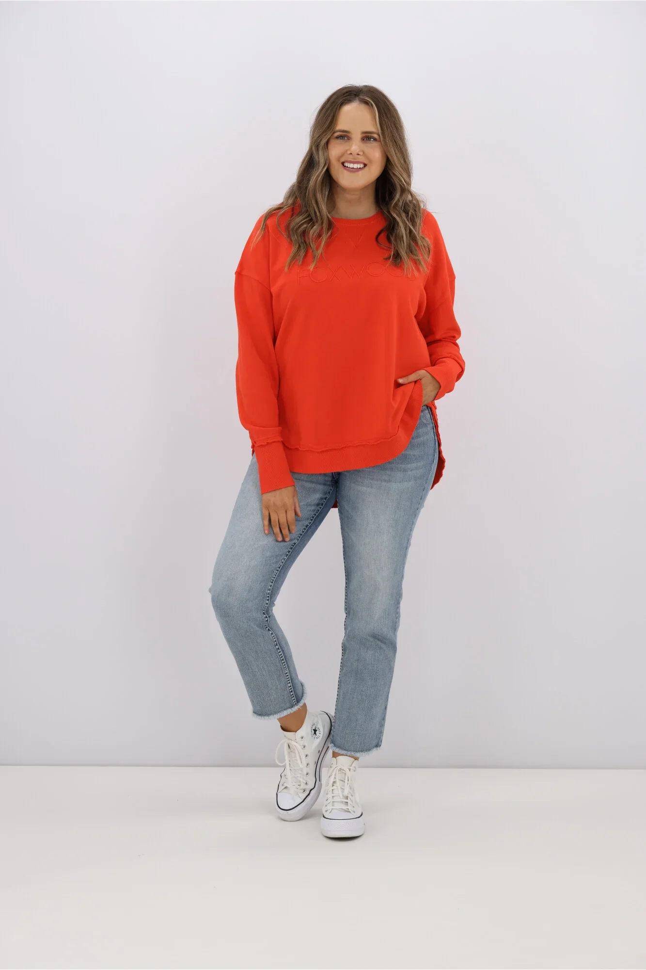 Foxwood Simplified Crew Bright Red - Image 10