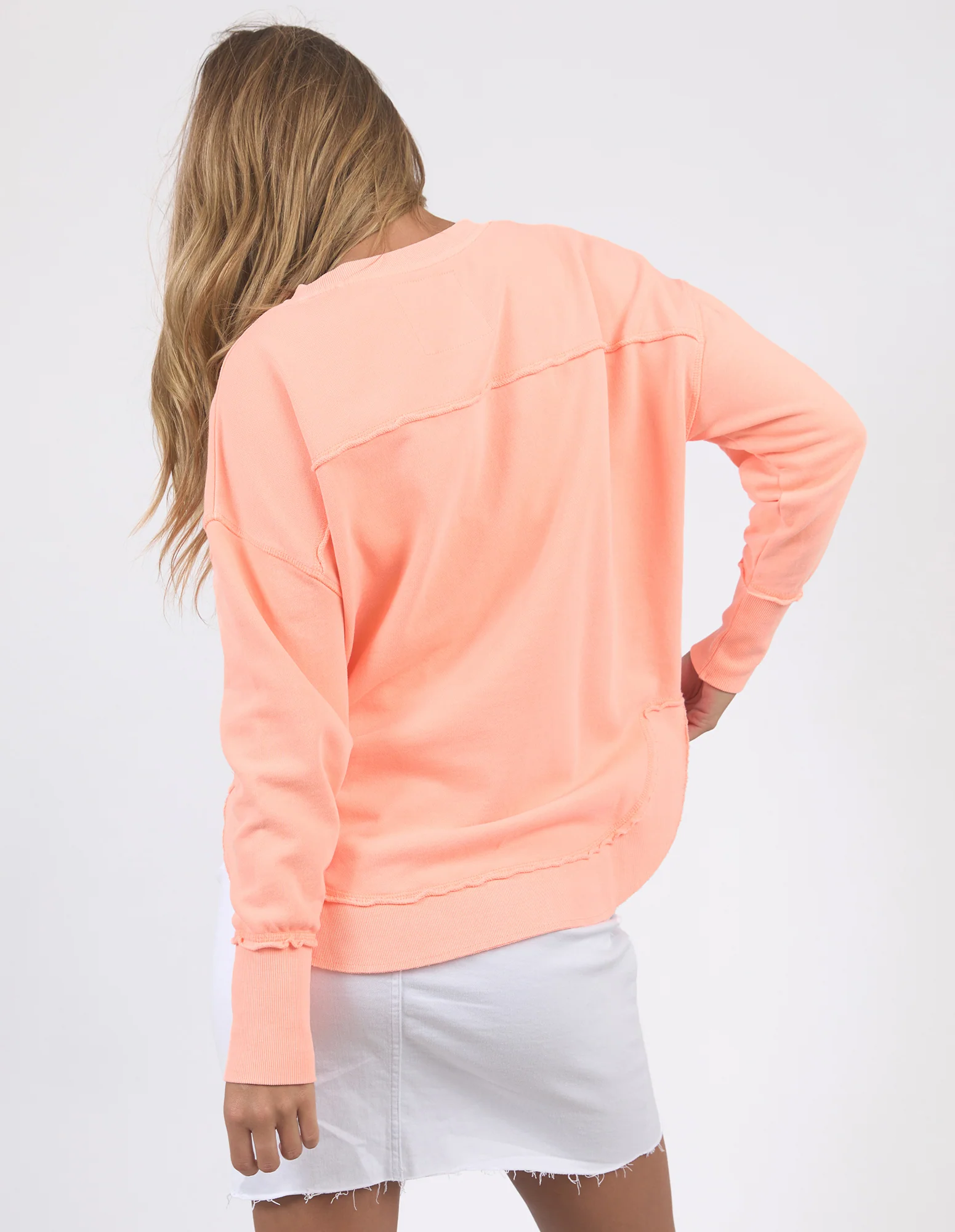 Foxwood Simplified Crew - Neon Peach - Image 4