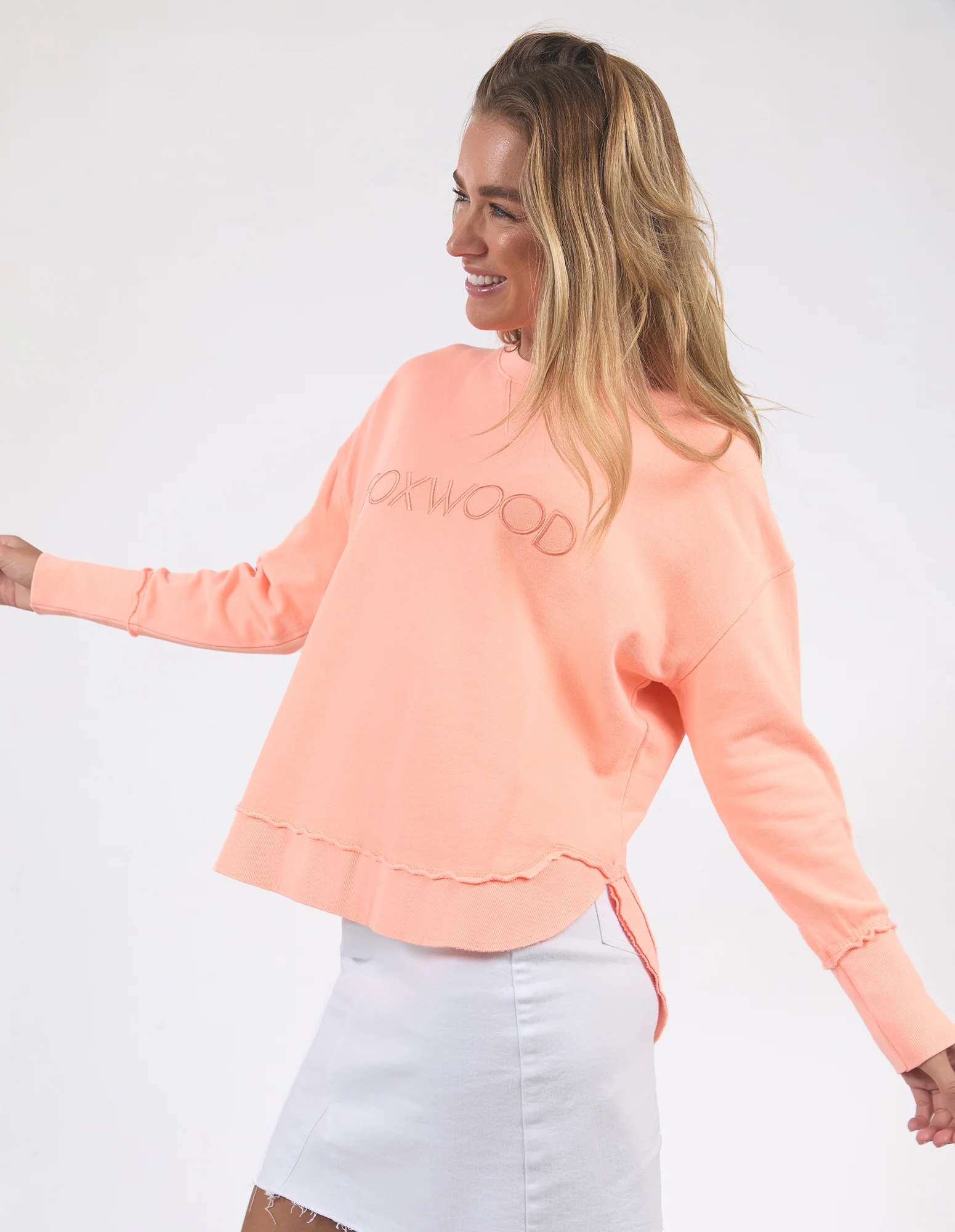 Foxwood Simplified Crew - Neon Peach - Image 5