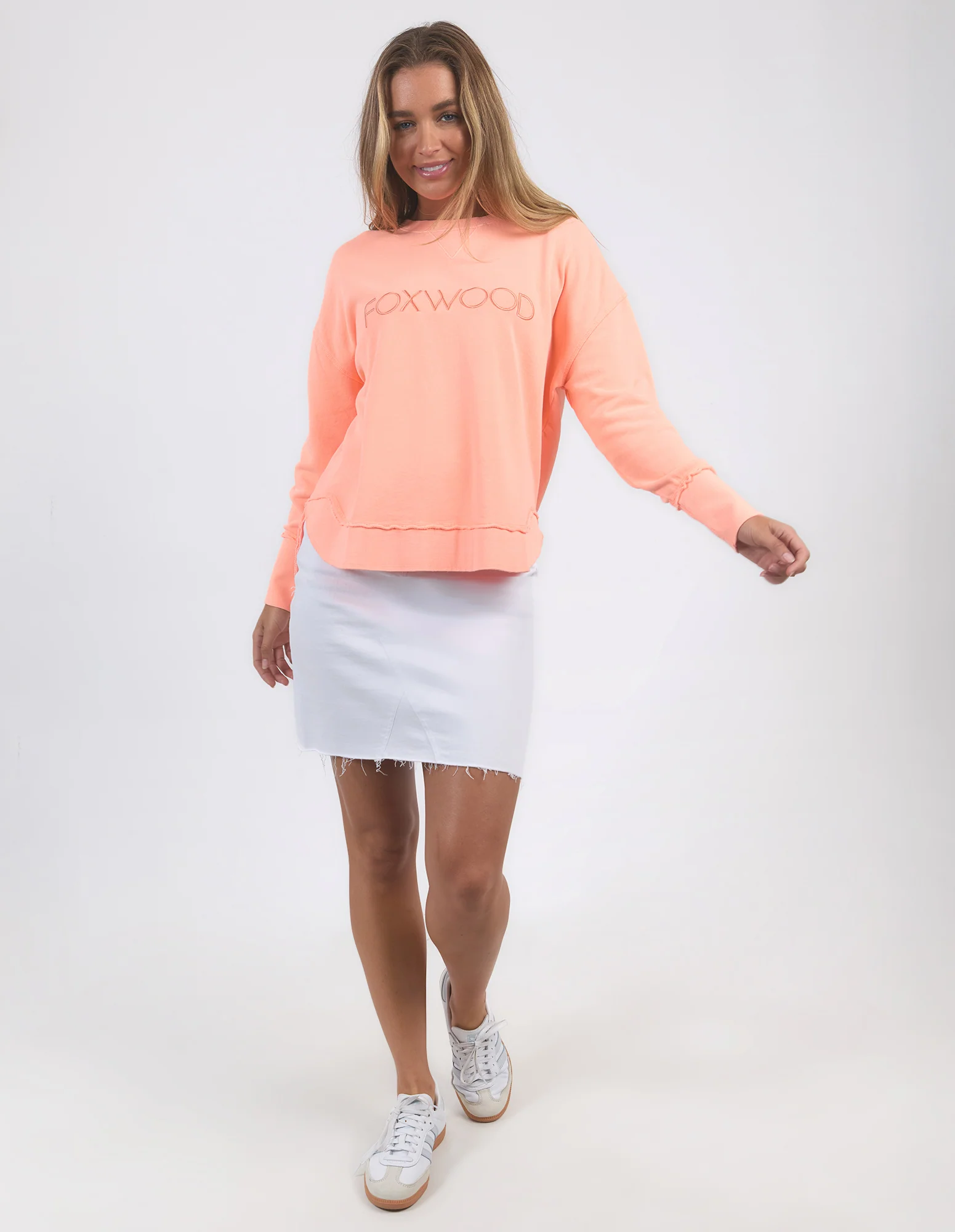 Foxwood Simplified Crew - Neon Peach - Image 6