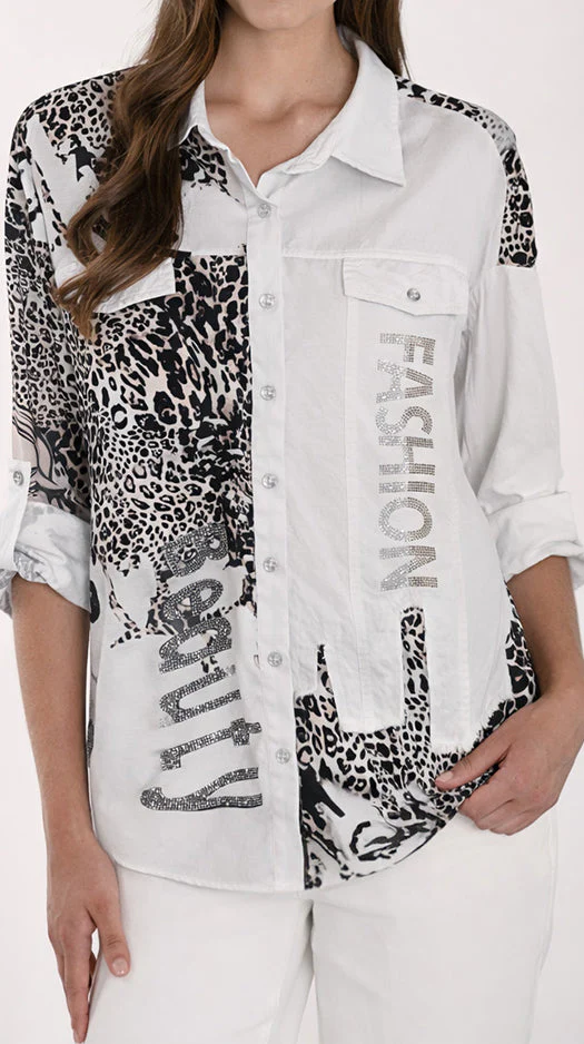 Frank Lyman Aluna Cheetah Blouse - Image 4