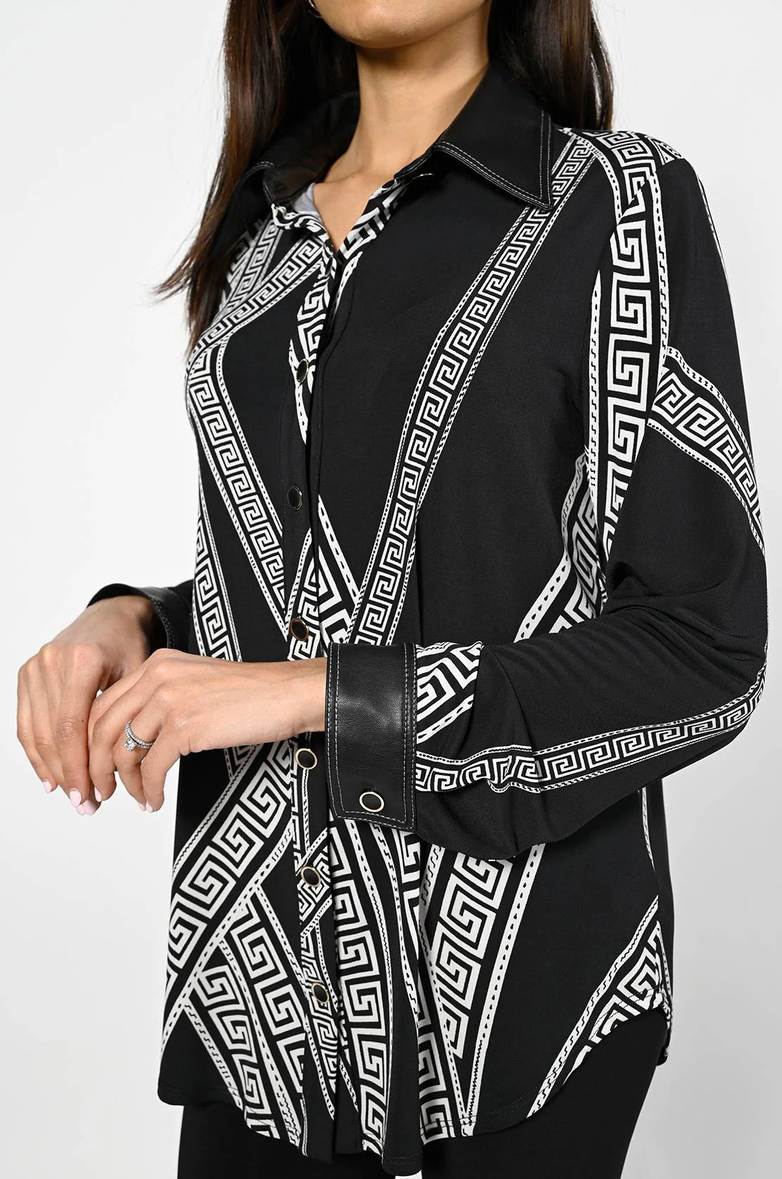 Frank Lyman Aztec Print Button Up Blouse - Image 2