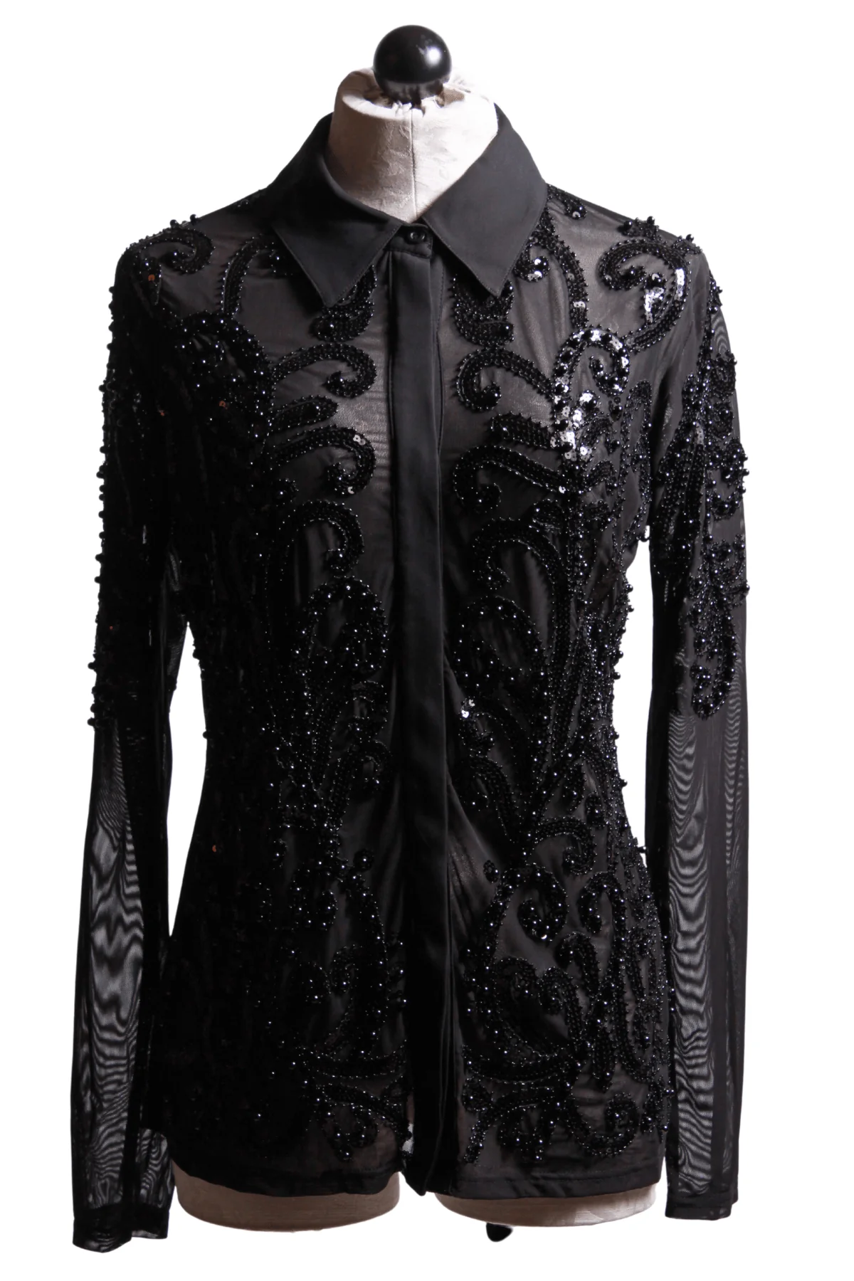 Frank Lyman Black Beaded Blouse