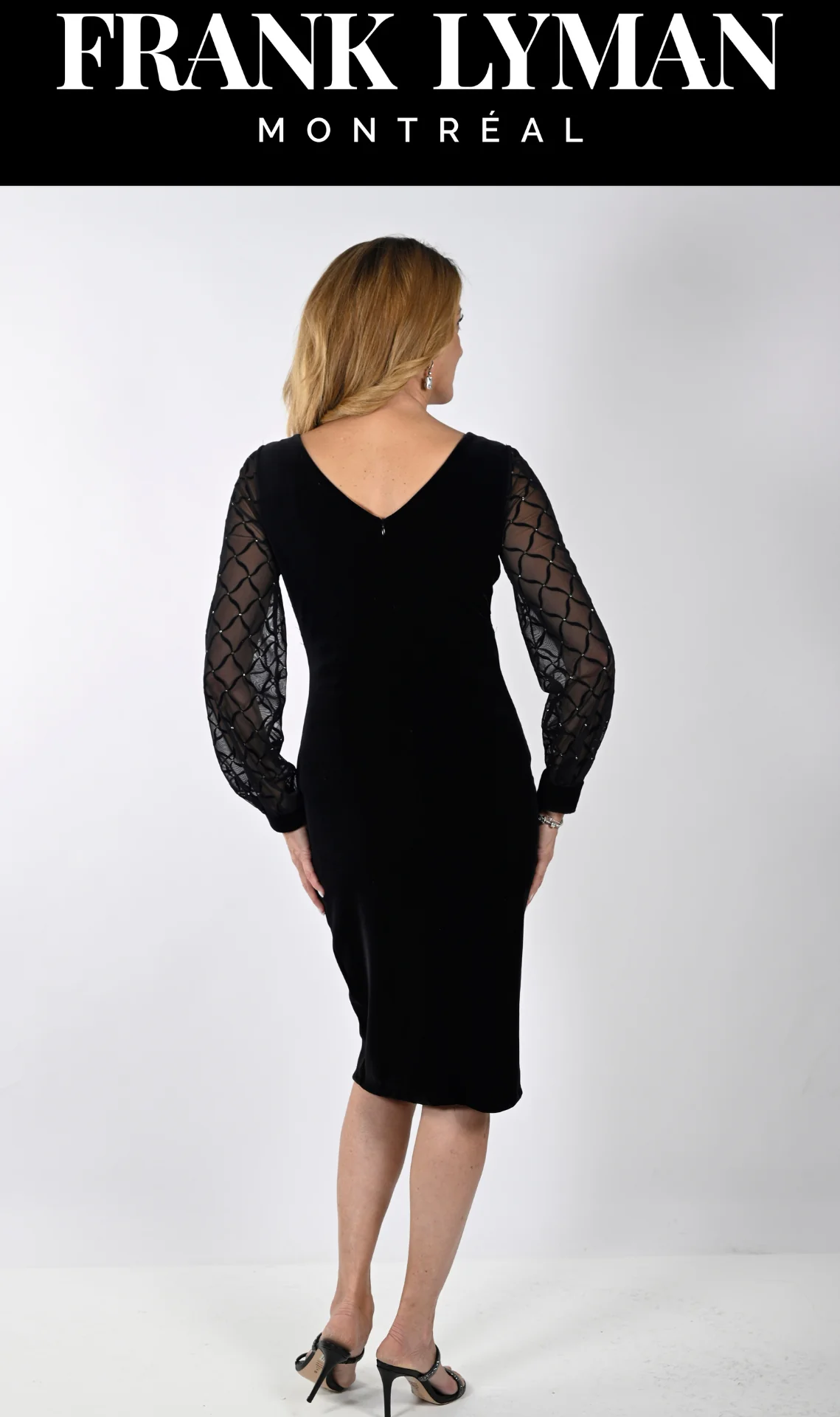 Frank Lyman Black Gold Knit Dress - Image 2