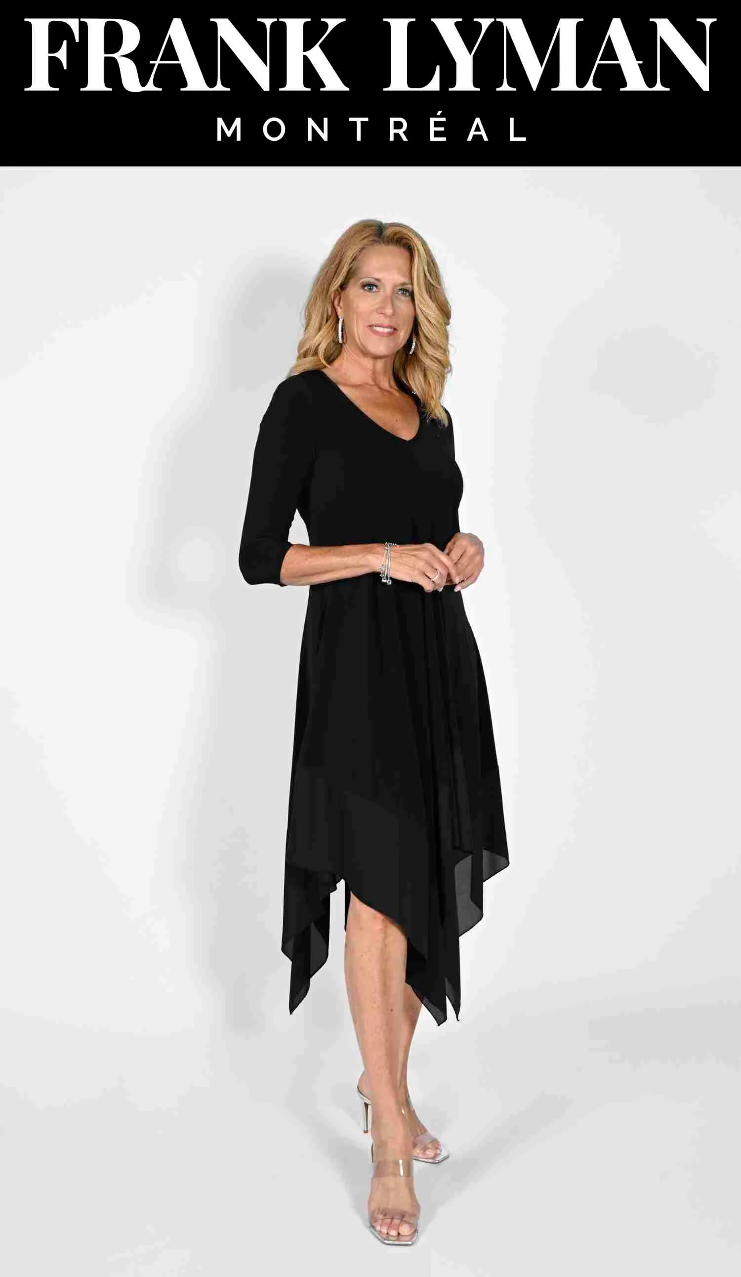 Frank Lyman Black Knit Dress - Image 3