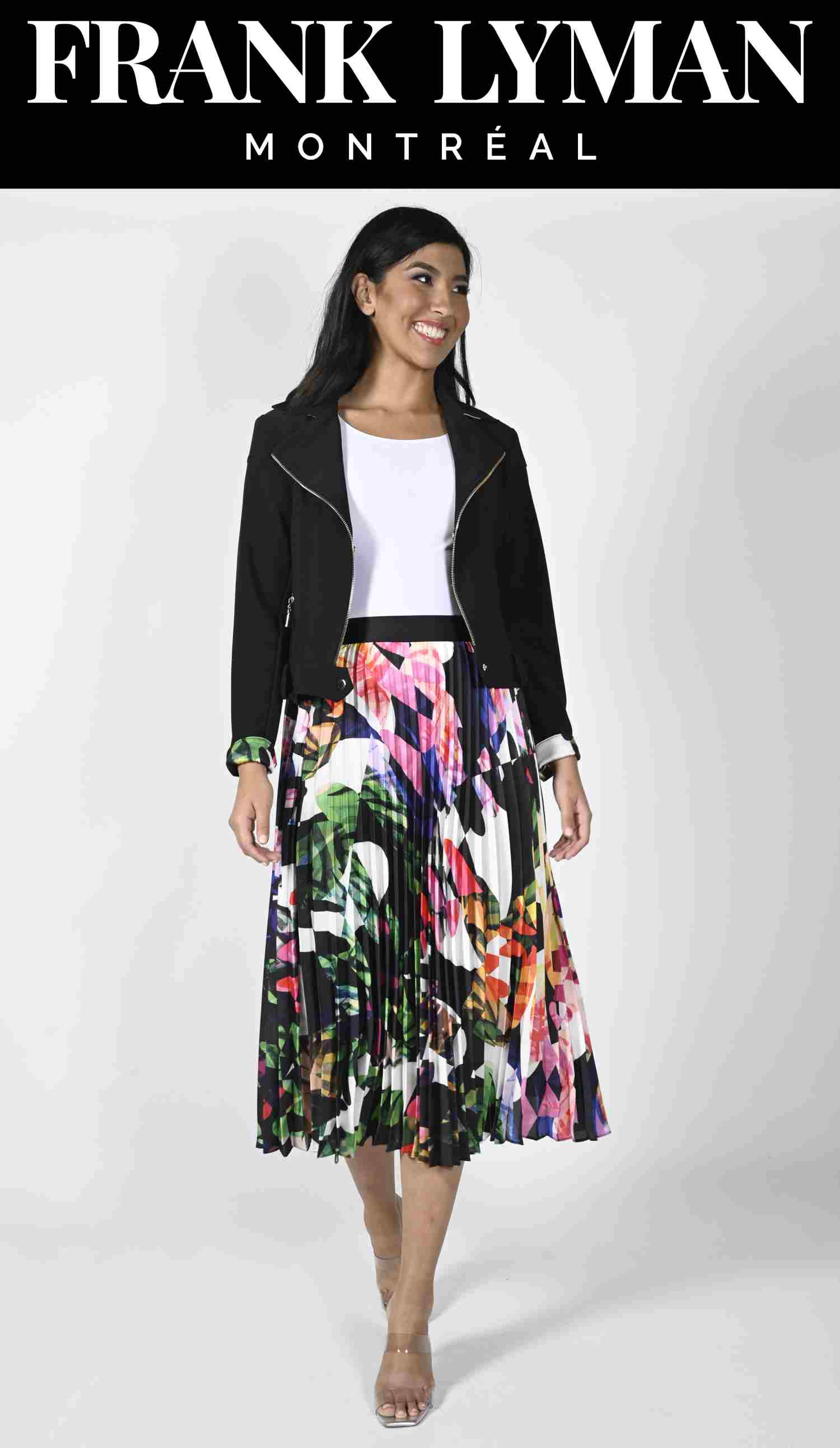 Frank Lyman Black/Multi Woven Skirt - Image 3