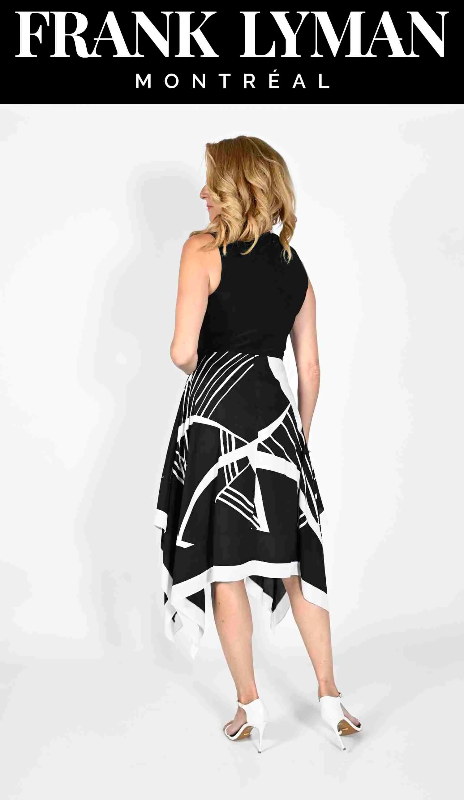 Frank Lyman Black/Off White Woven Dress - Image 2