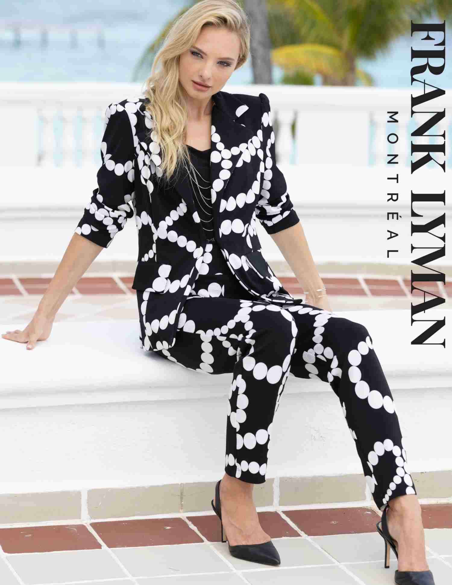 Frank Lyman Black/White Knit Jacket