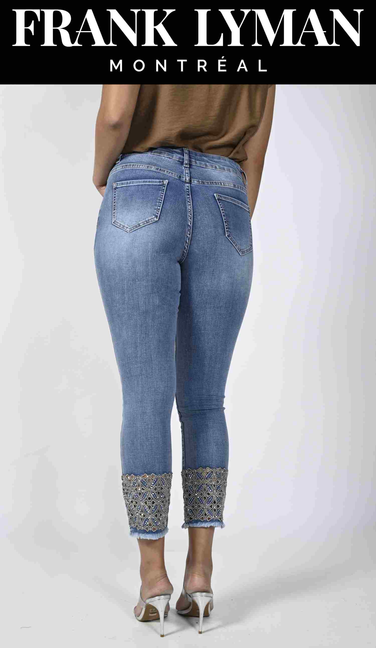 Frank Lyman Blue Denim Jean Pant - Image 3