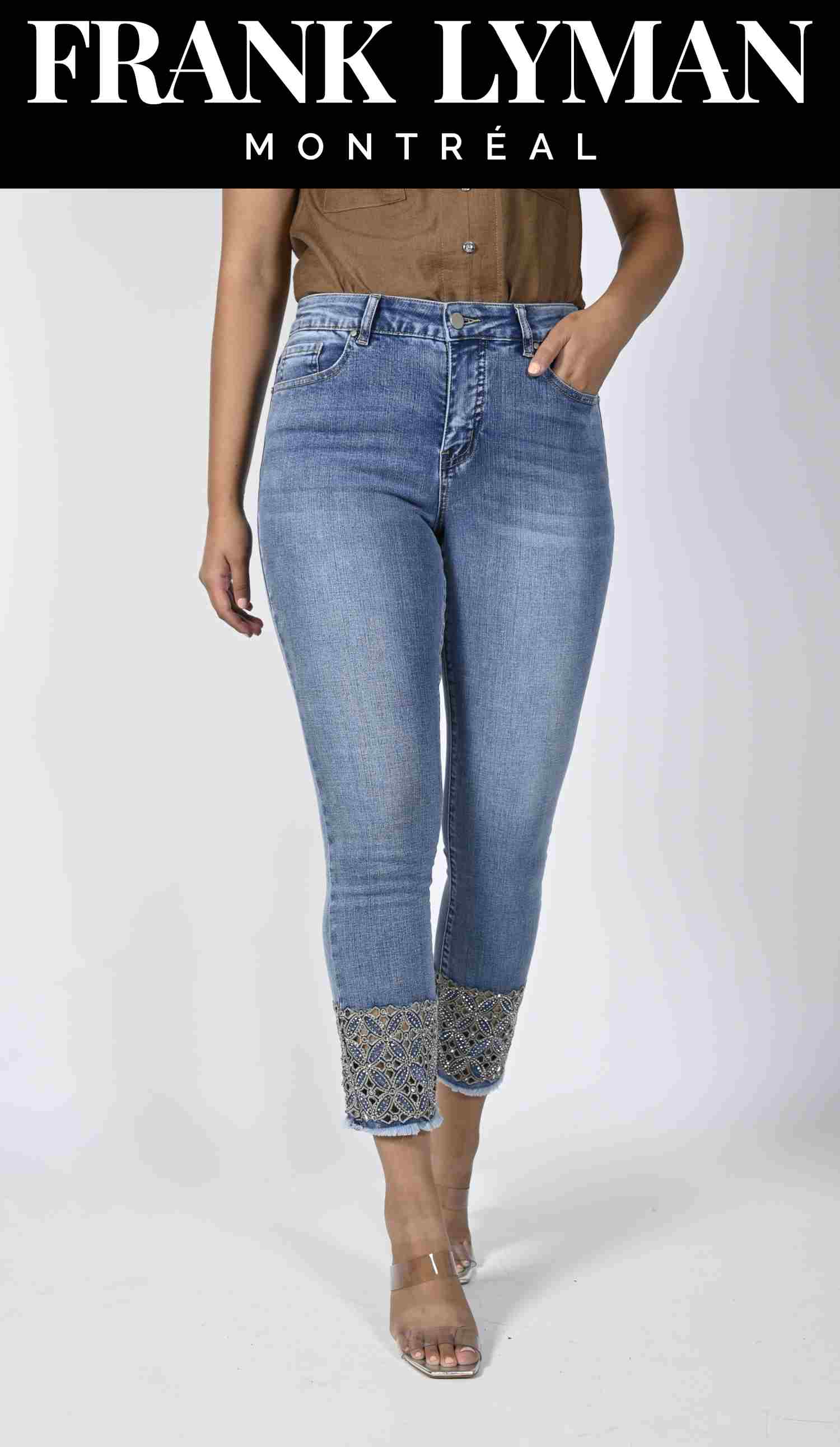 Frank Lyman Blue Denim Jean Pant - Image 5