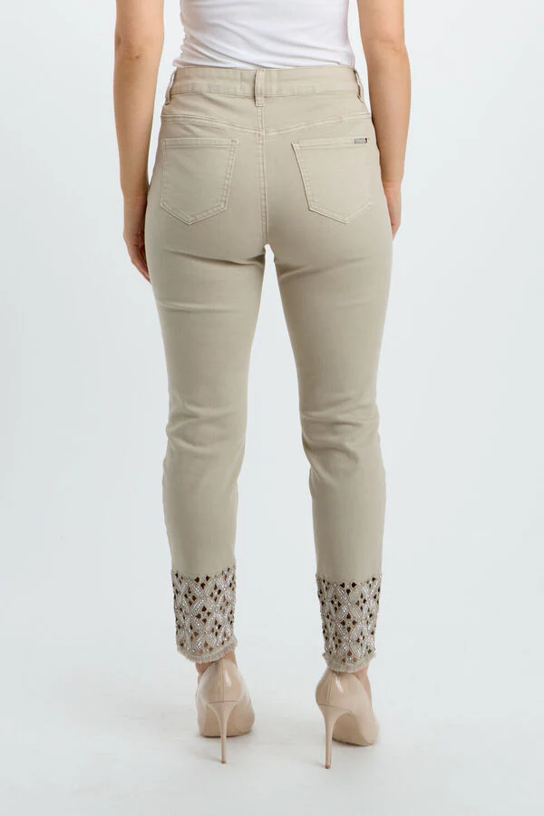 Frank Lyman Denim Jean Beige - Image 4