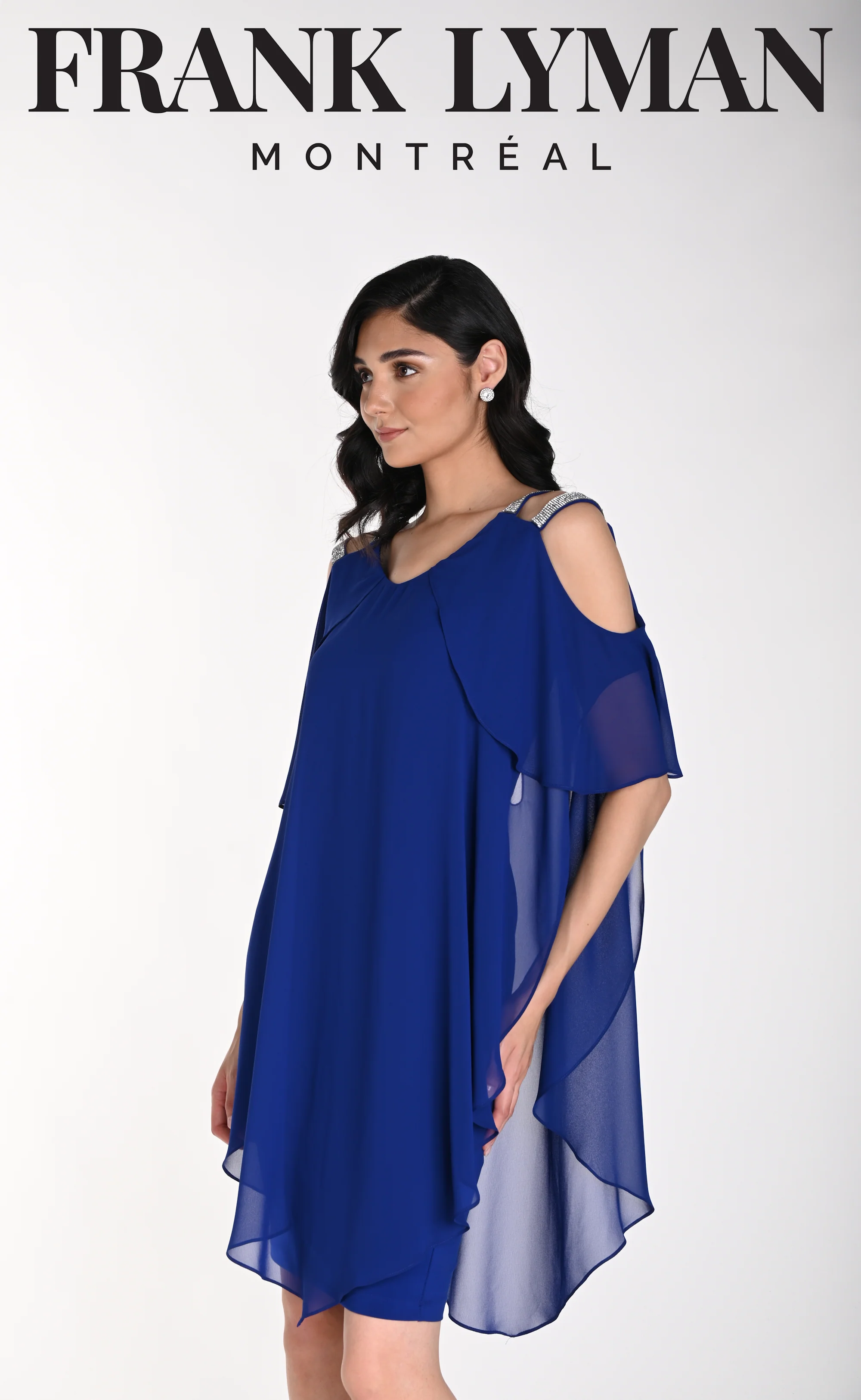 Frank Lyman Diamante Shoulder Dress - Image 3