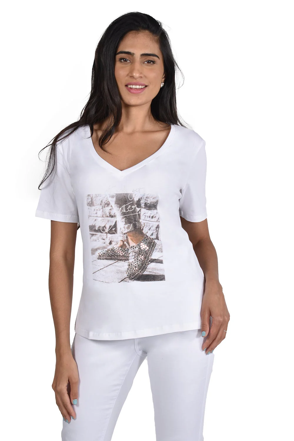 Frank Lyman Diamanté Tee