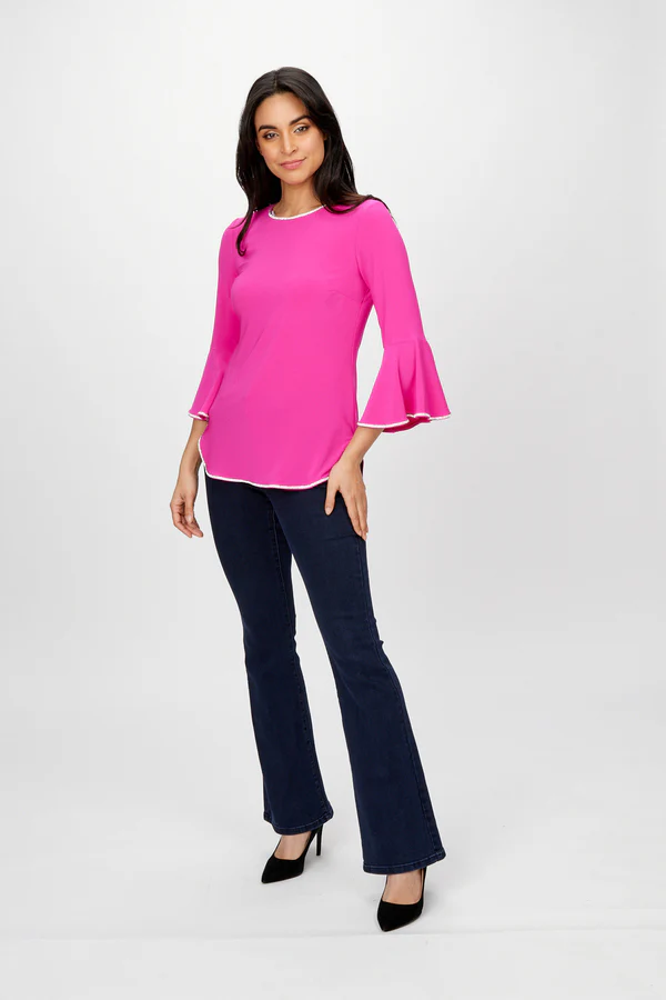 Frank Lyman Diamante Trim Flare Top - Image 4