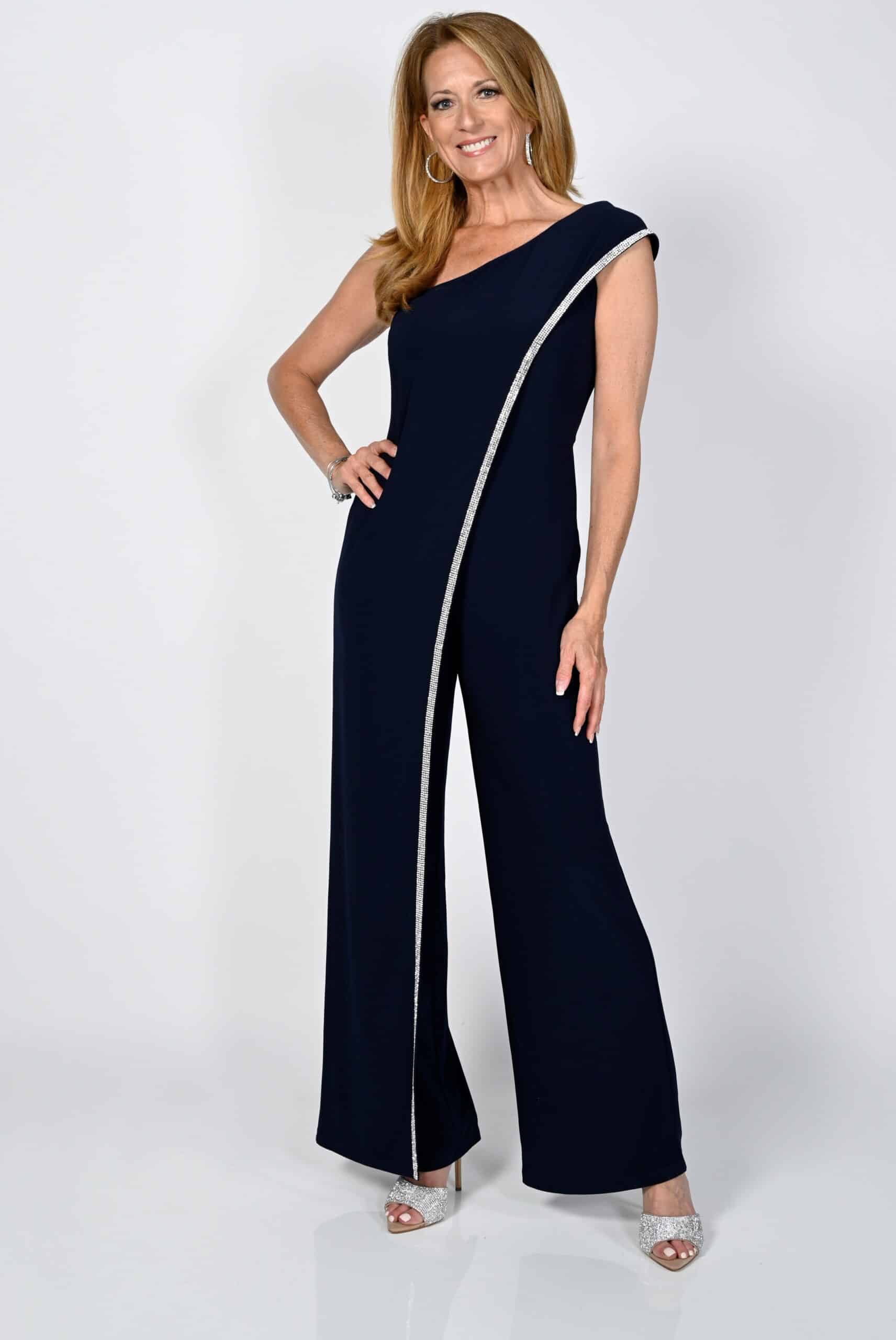 Frank Lyman Diamanté Trim Jumpsuit