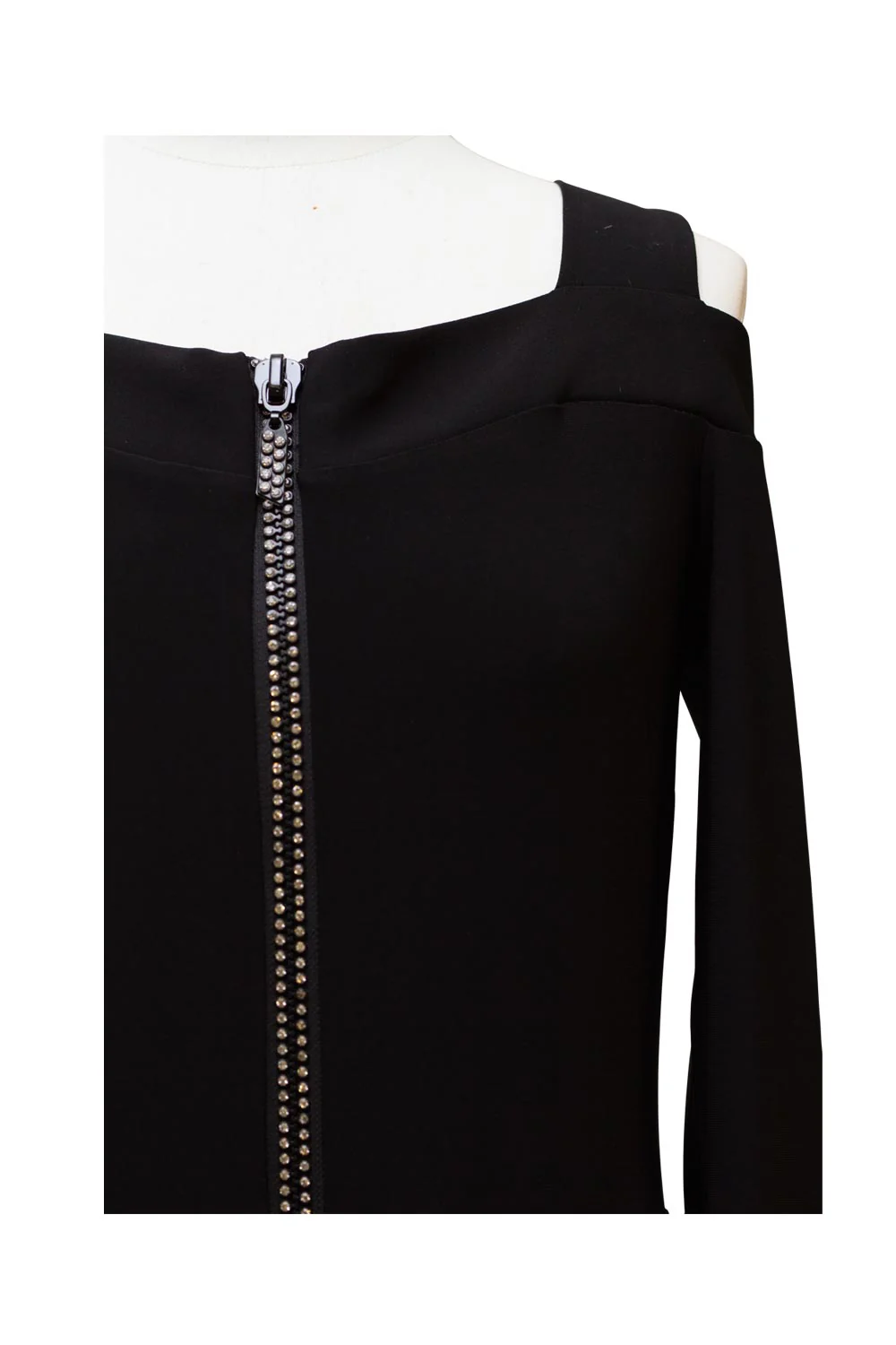 Frank Lyman Diamante Zip Knit Jumpsuit - Image 2