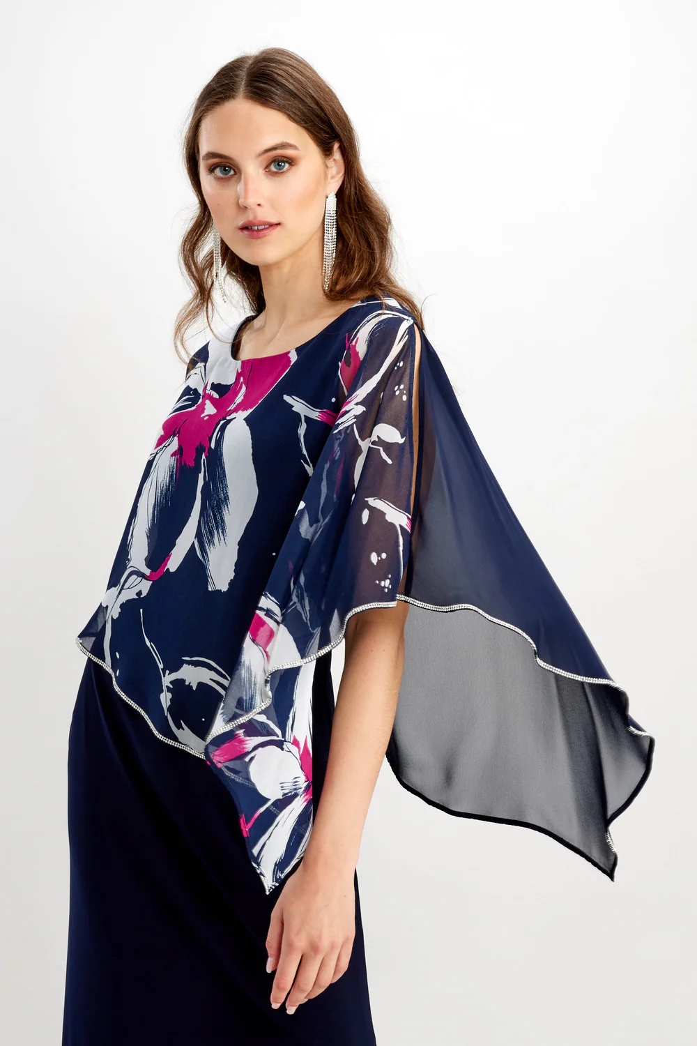 Frank Lyman Draped Chiffon Maxi Dress - Image 2