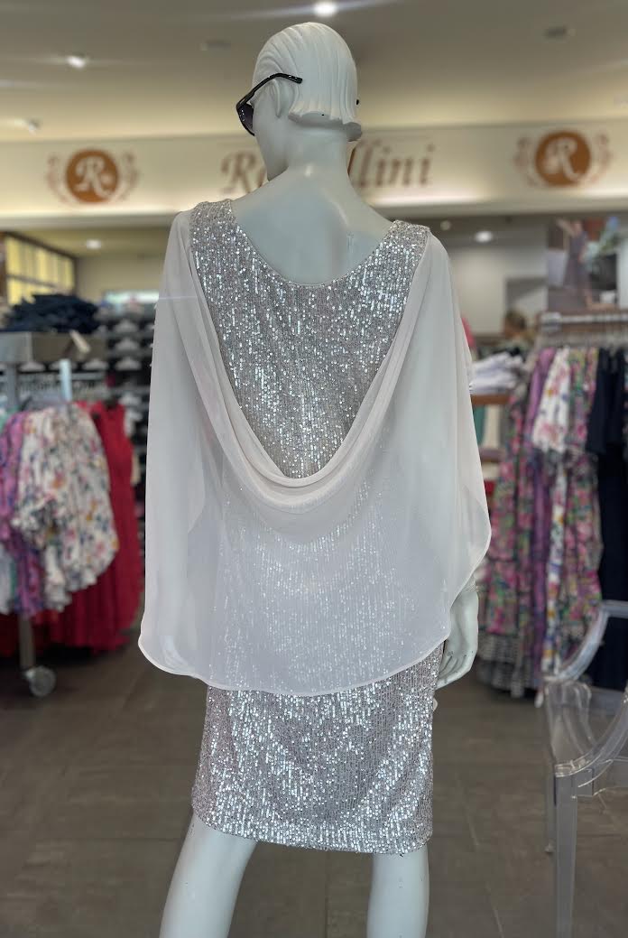 Frank Lyman Elegant Sequin Overlay Dress - Image 2