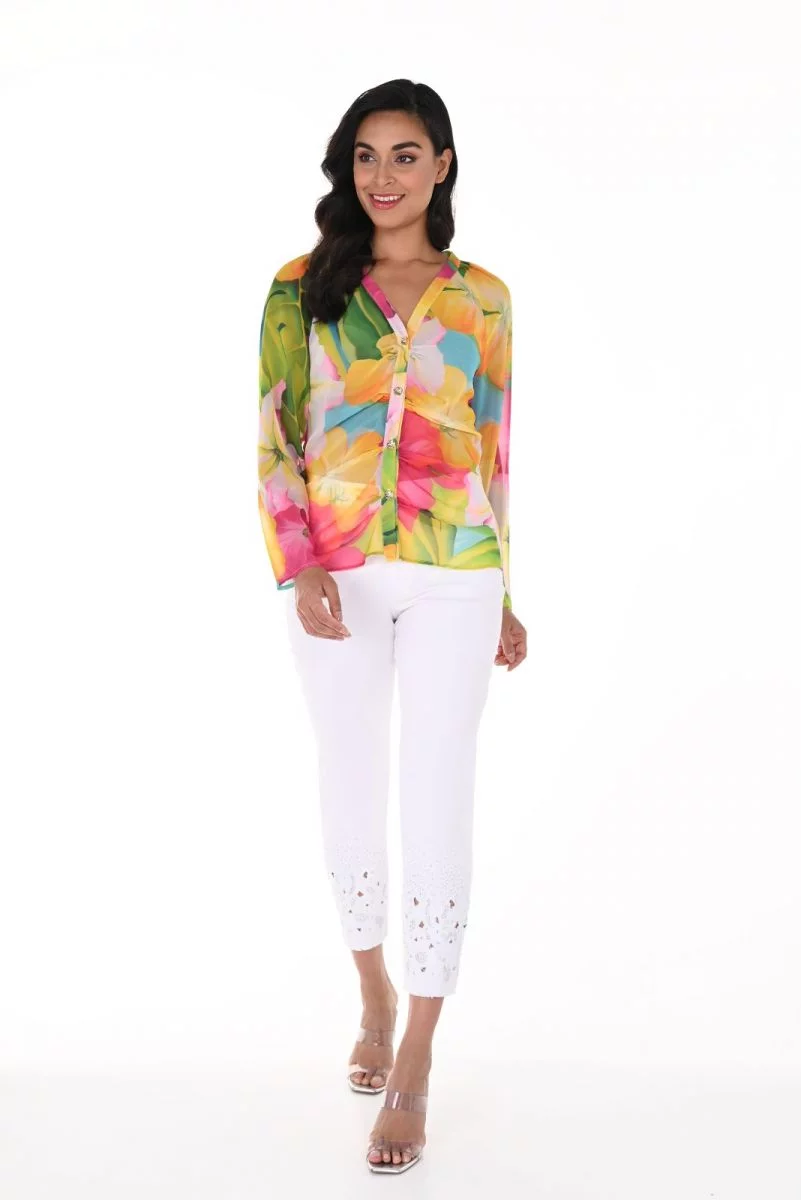 Frank Lyman Embellished Jeans White - Image 4