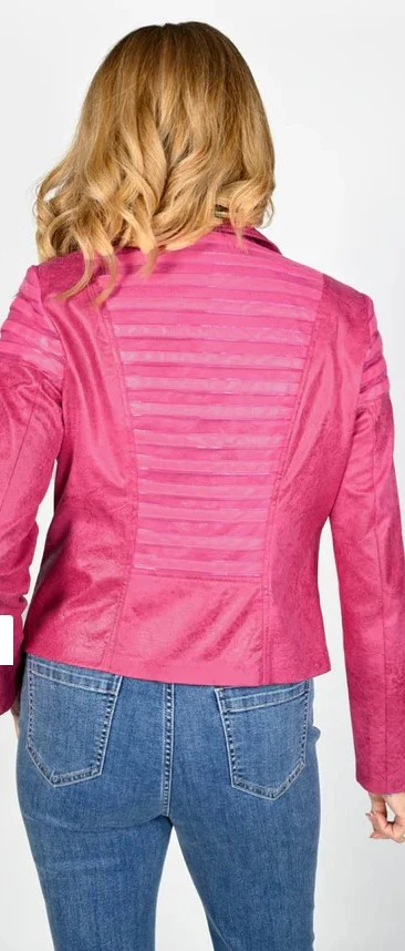 Frank Lyman Fuchsia Faux Suede Jacket - Image 2