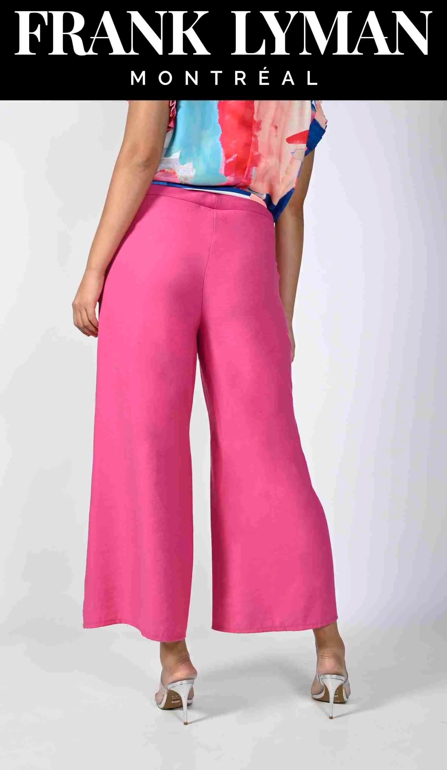 Frank Lyman Hot Pink Woven Pant - Image 2