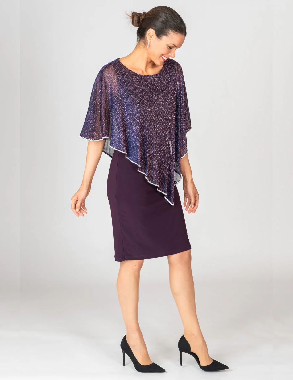Frank Lyman Lurex Dress - Purple - Image 2