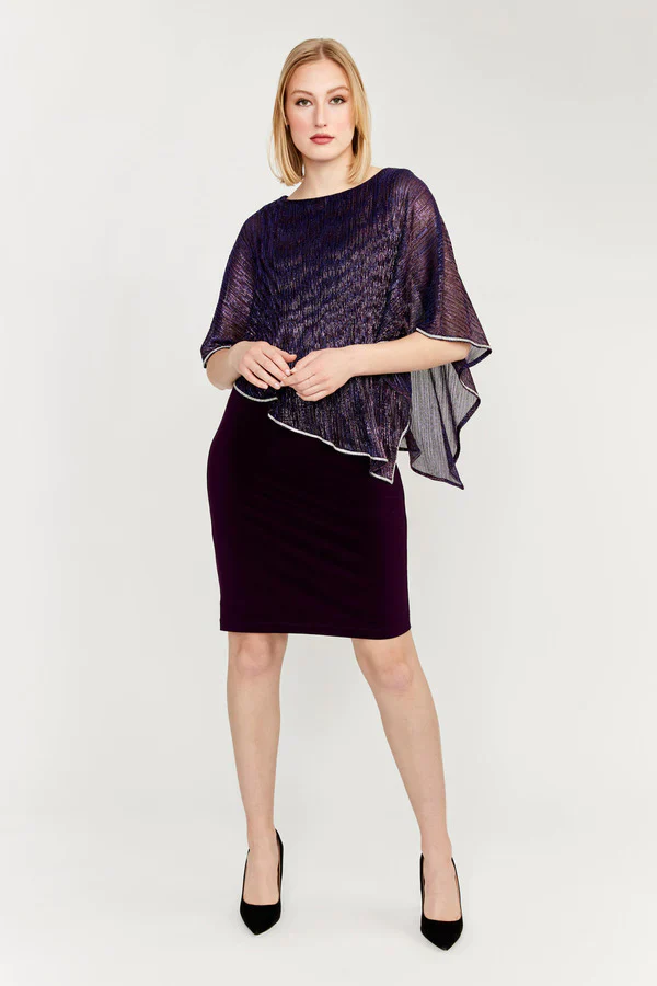 Frank Lyman Lurex Dress - Purple - Image 3