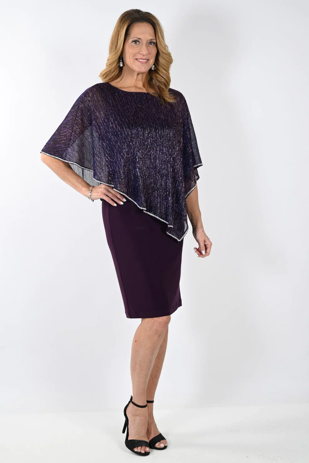Frank Lyman Lurex Dress - Purple - Image 5