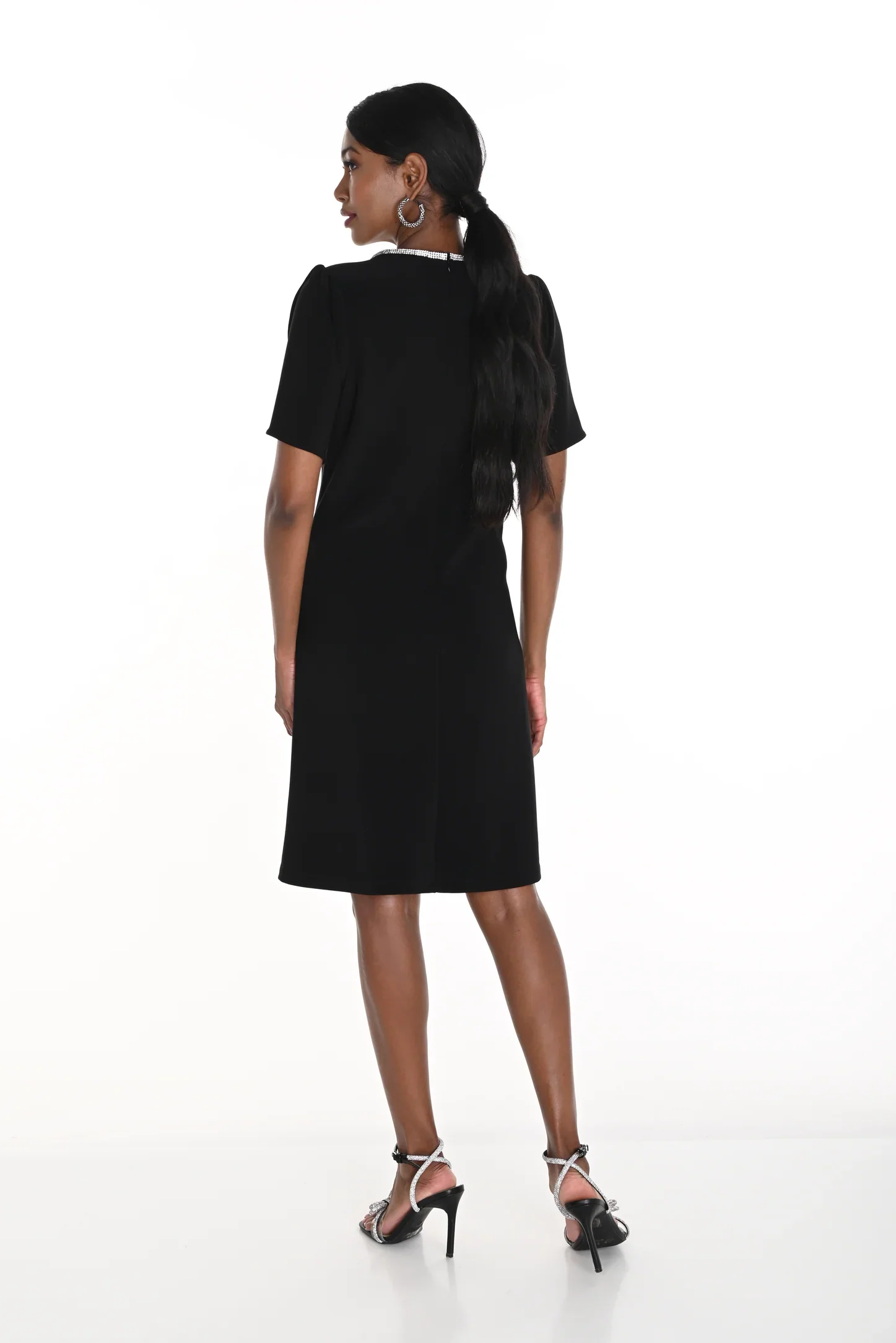 Frank Lyman Knit Dress- Black - Image 3