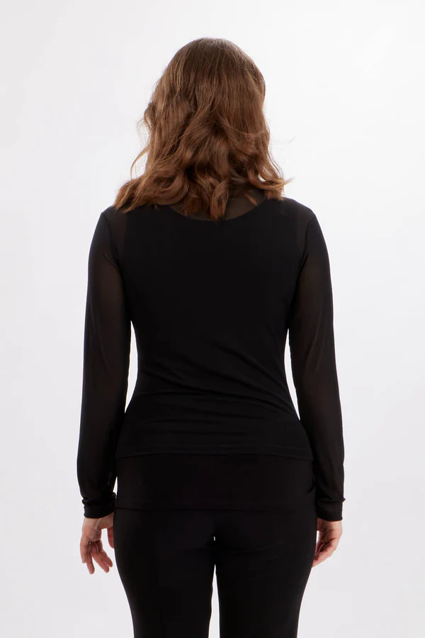 Frank Lyman Silver Diamante Knit Top - Black - Image 5