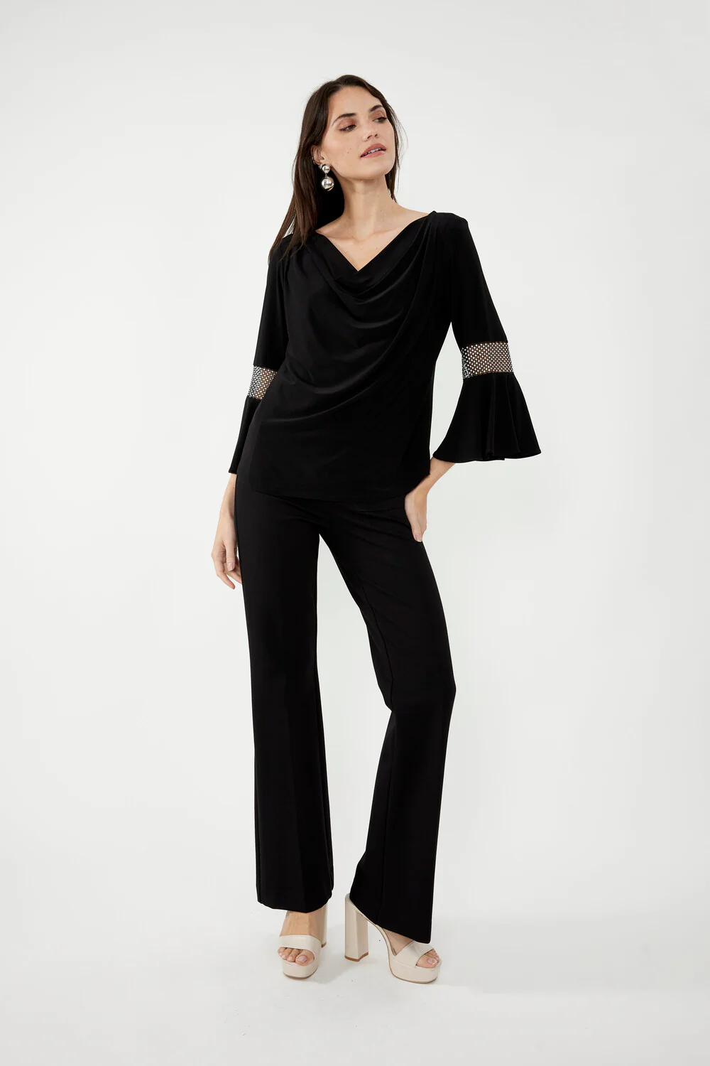 Frank Lyman Knit Top - Black - Image 3