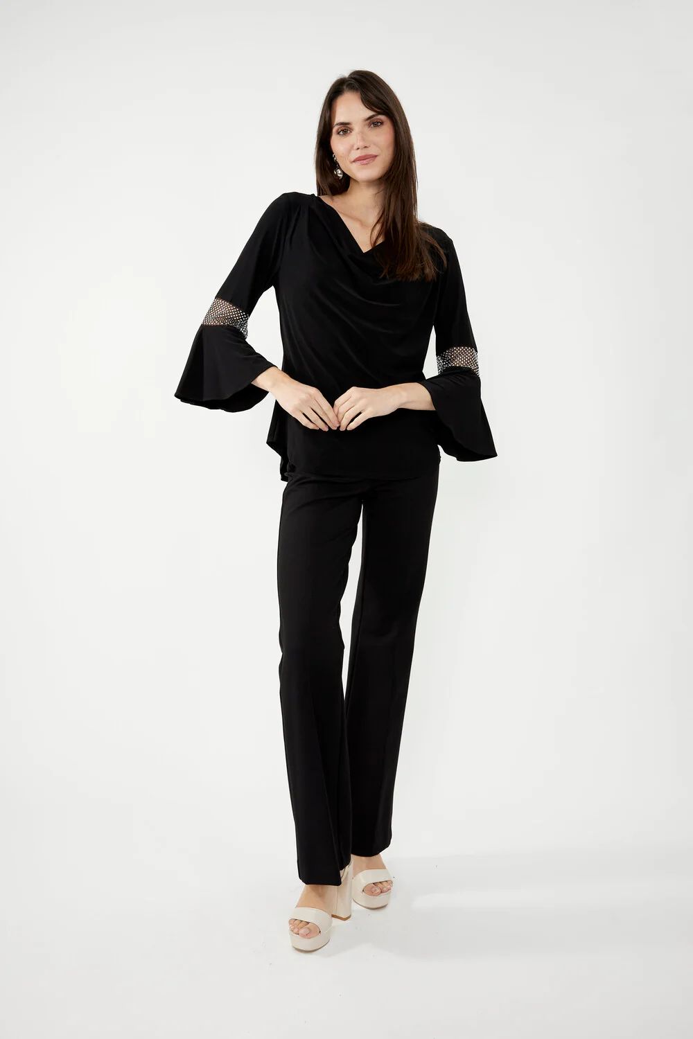 Frank Lyman Knit Top - Black - Image 4