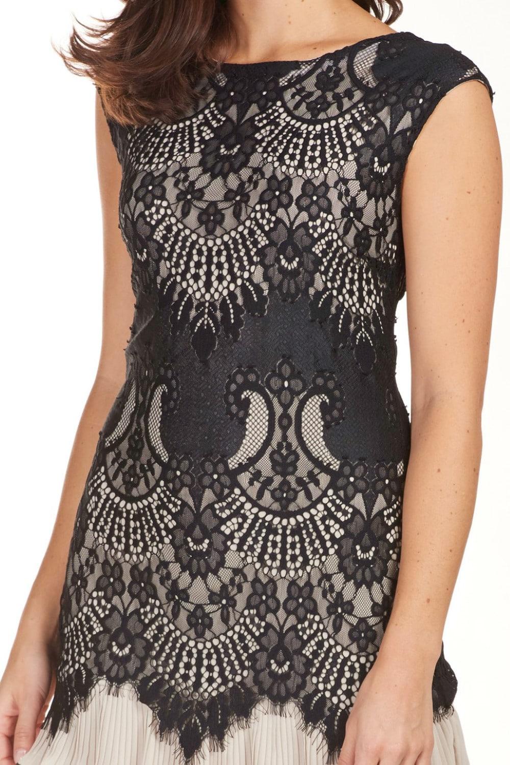 Frank Lyman Lace Frill Dress - Nude - Image 3