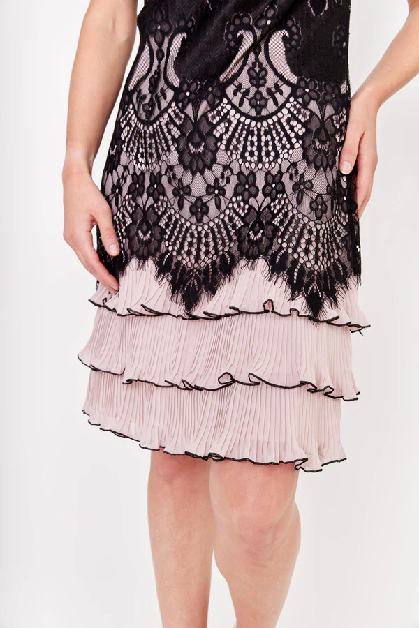 Frank Lyman Lace Frill Dress - Pink - Image 3