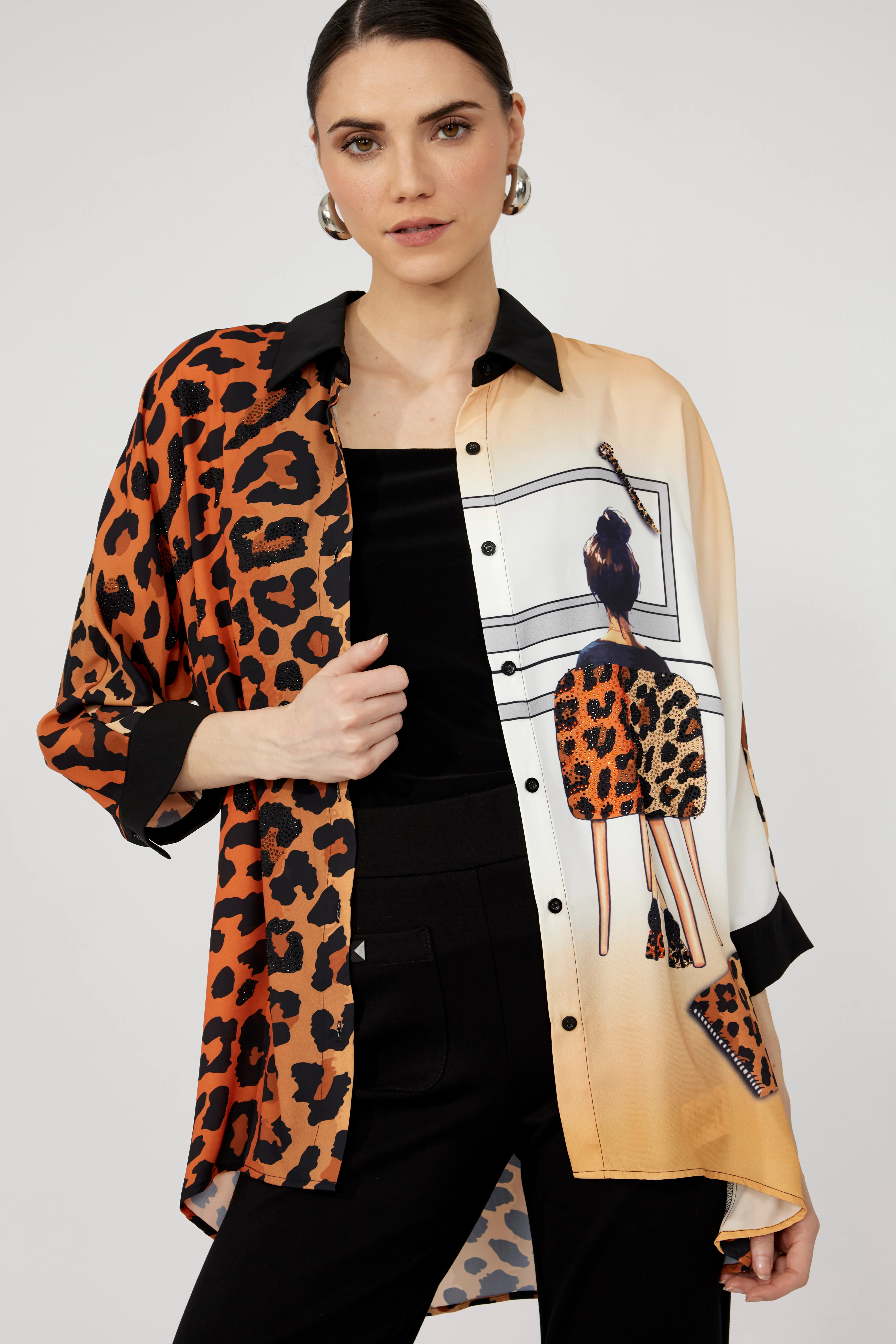 Frank Lyman Leopard Print Shirt - Image 2