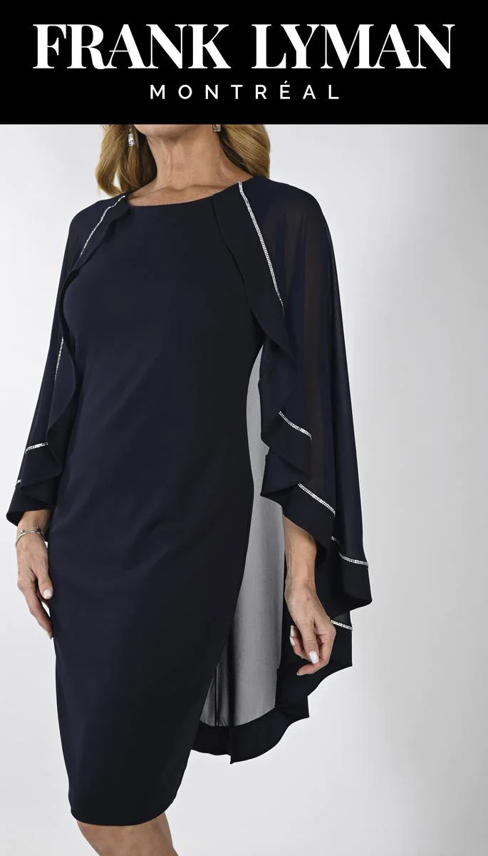 Frank Lyman Dimante Dress-Ink - Image 3