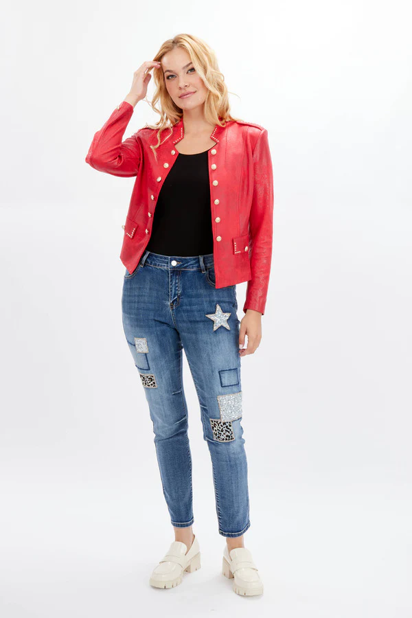 Frank Lyman Military Jacket - Coral - Image 5
