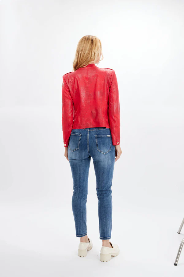 Frank Lyman Military Jacket - Coral - Image 6