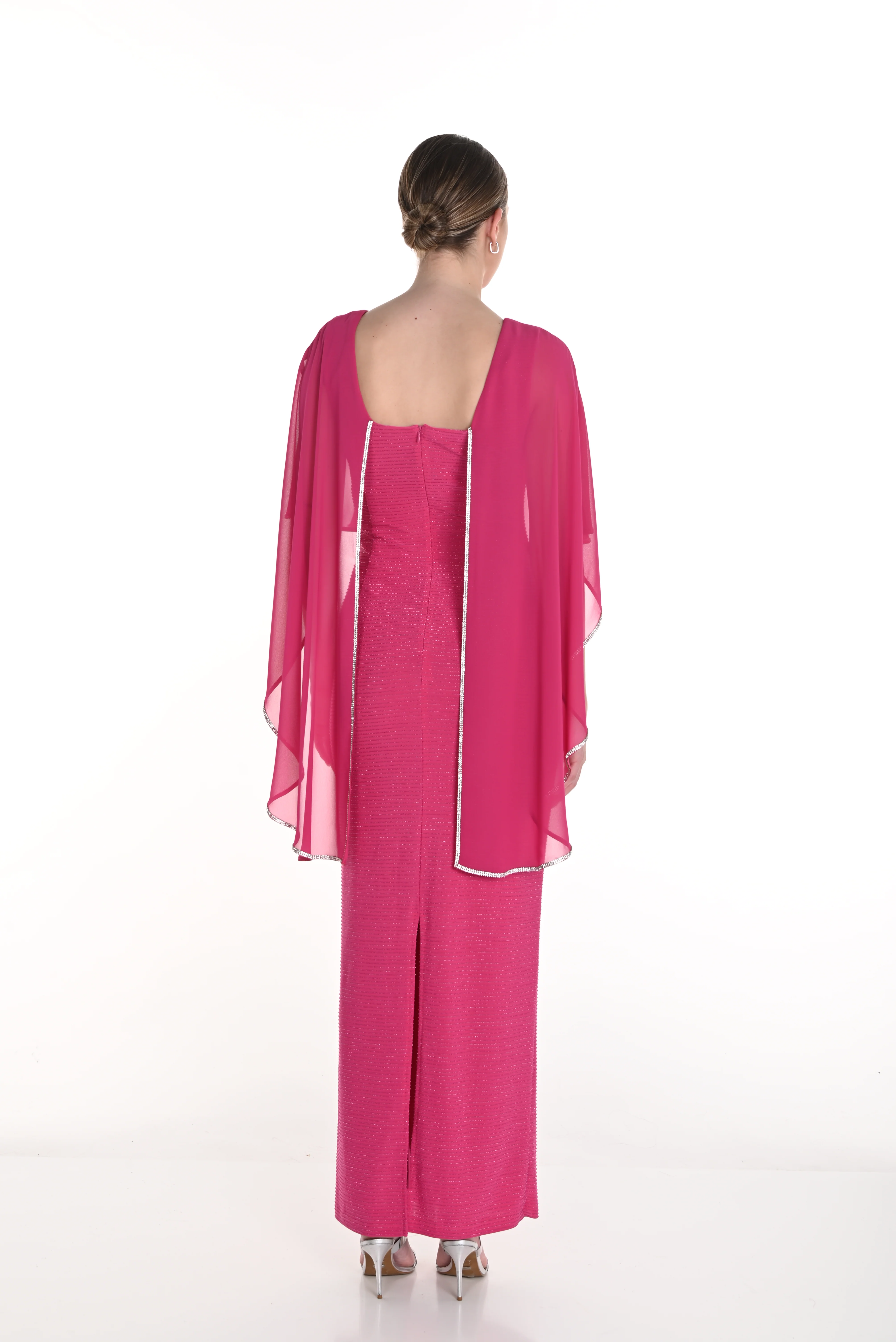 Frank Lyman Overpiece Dress - Fuchsia - Image 2