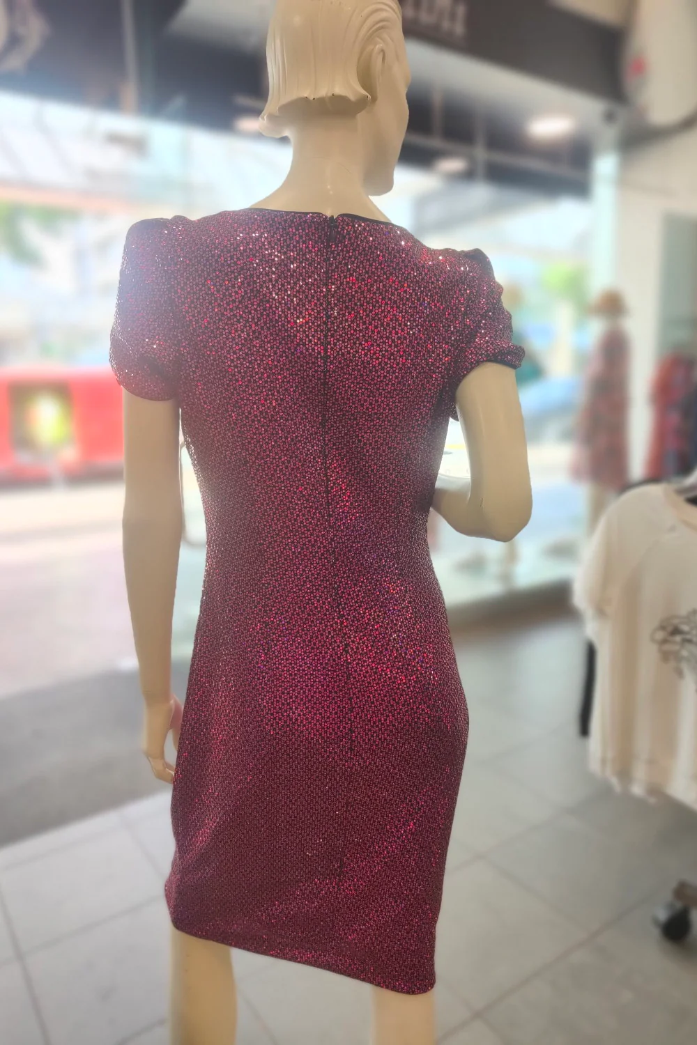 Frank Lyman Pink Glitter Dress - Image 3