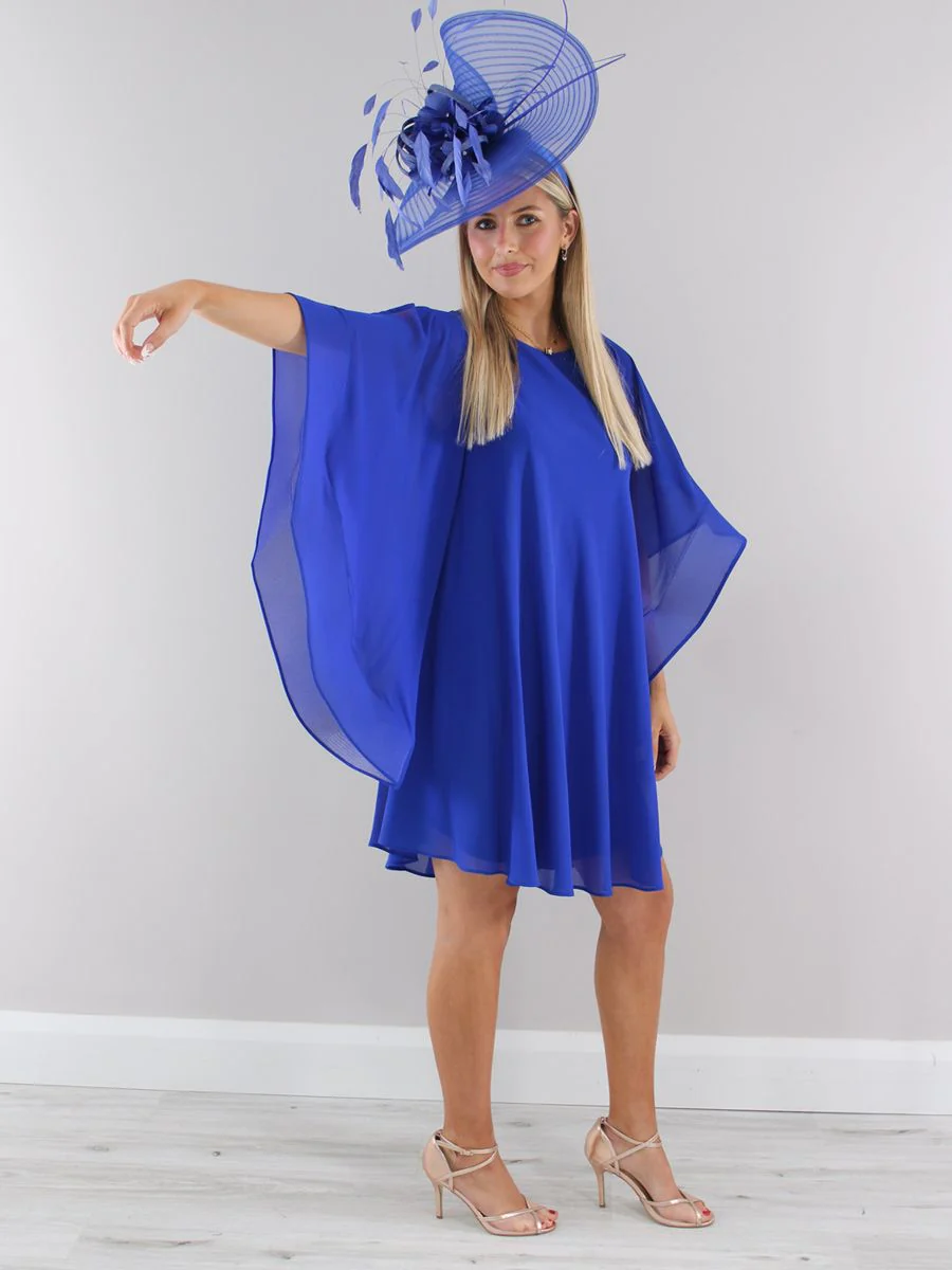 Frank Lyman Angel Sleeve Dress - Royal - Image 2