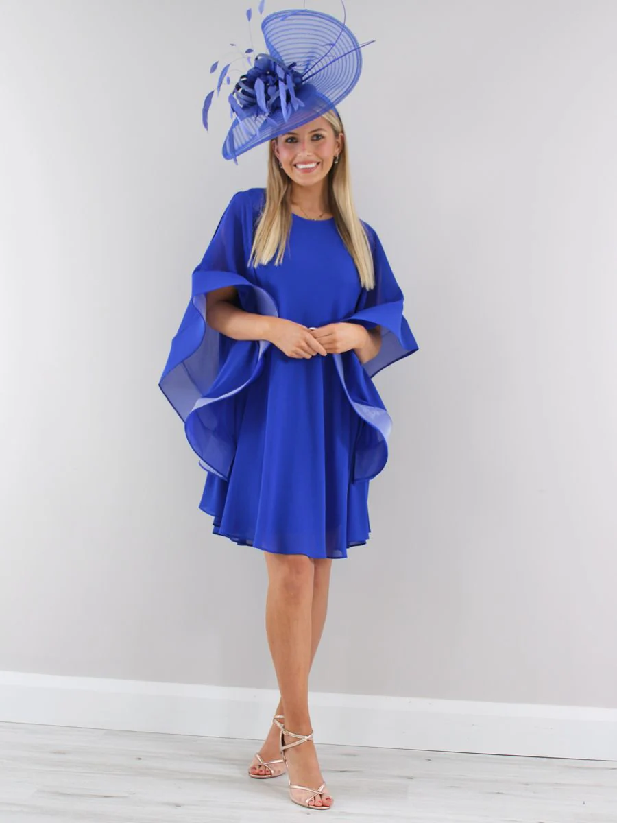 Frank Lyman Angel Sleeve Dress - Royal - Image 4